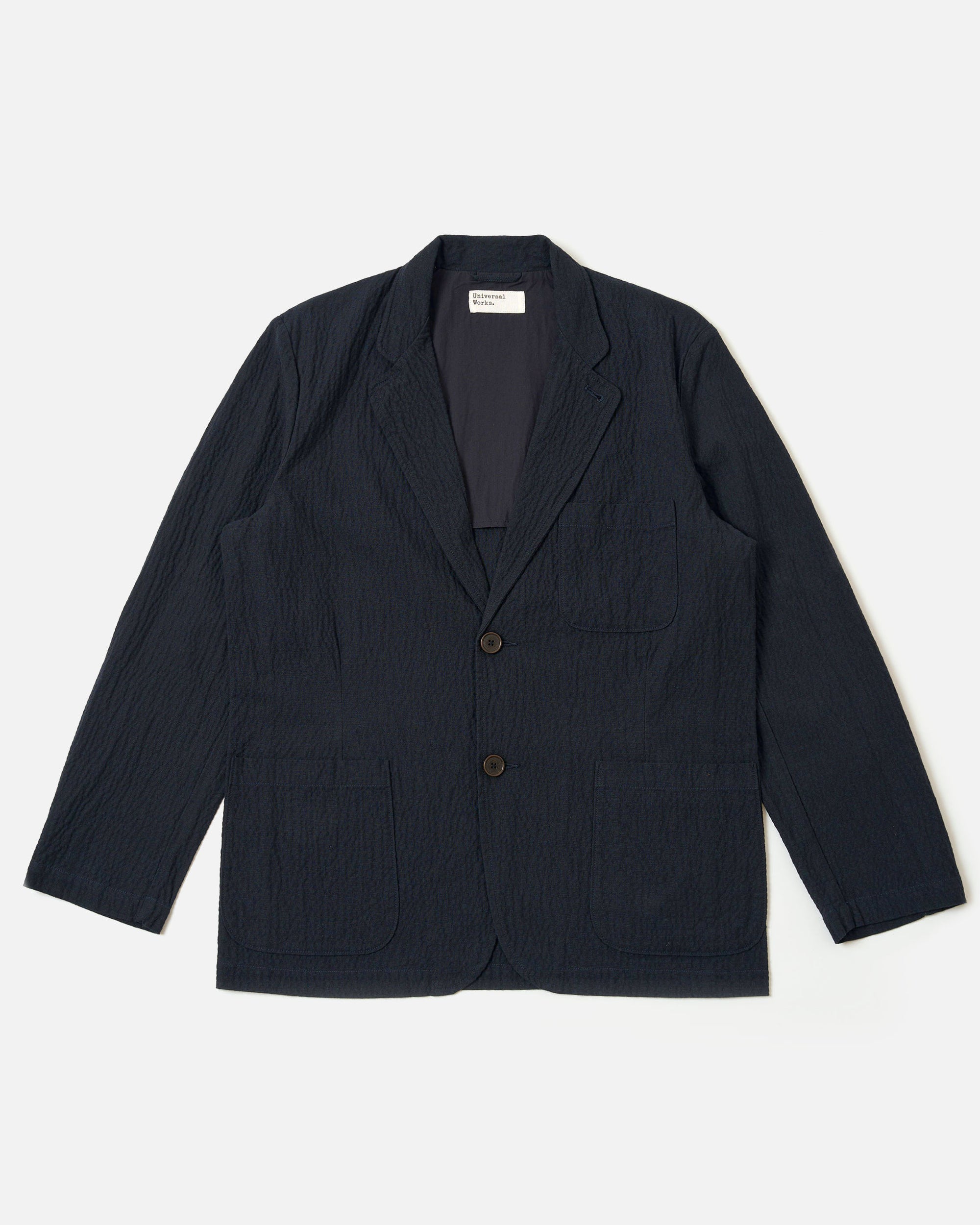 Two Button Jacket - Dark Navy Ospina Cotton