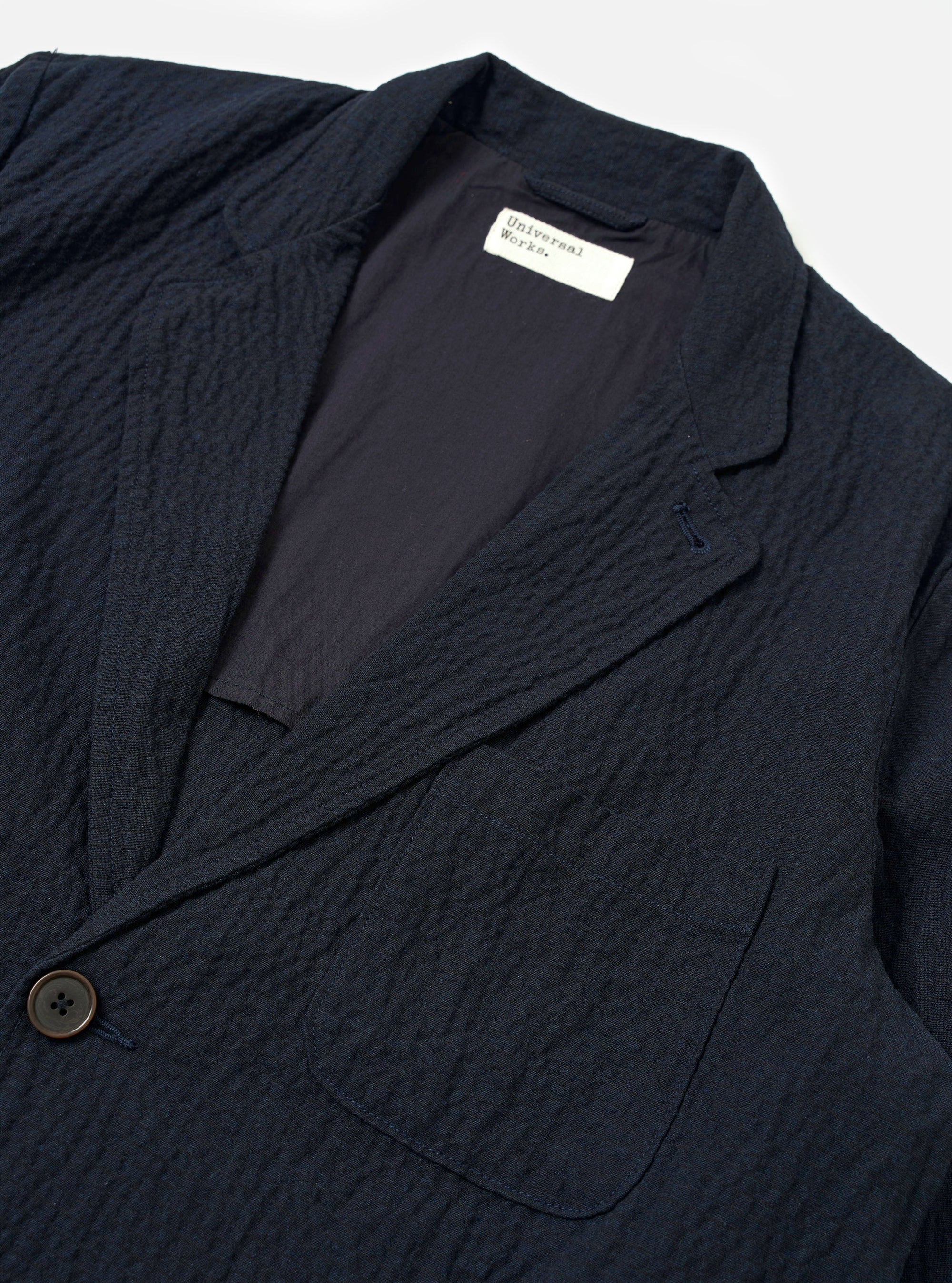 Two Button Jacket - Dark Navy Ospina Cotton