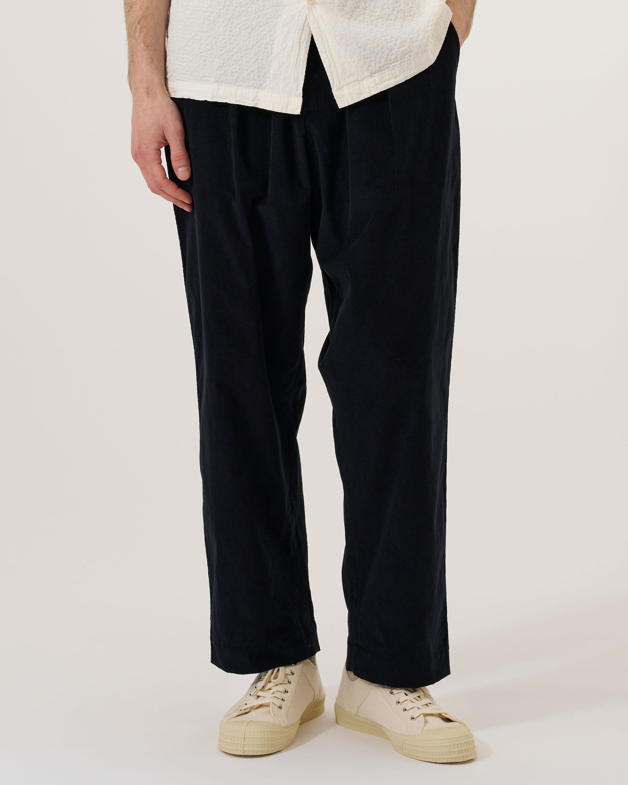 Oxford Pant Organic Fine Cord - Black