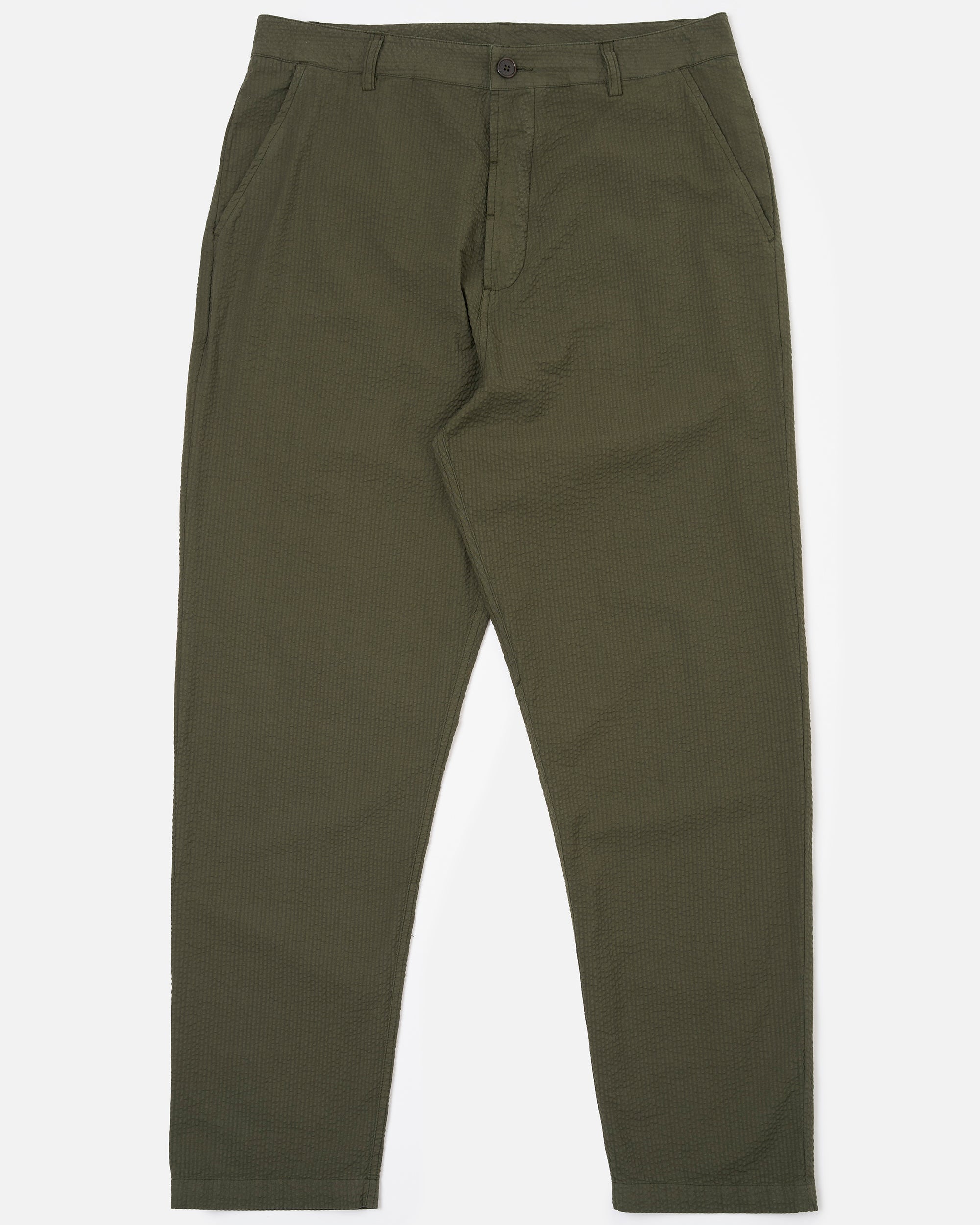 Military Chino - Olive Merida Seersucker