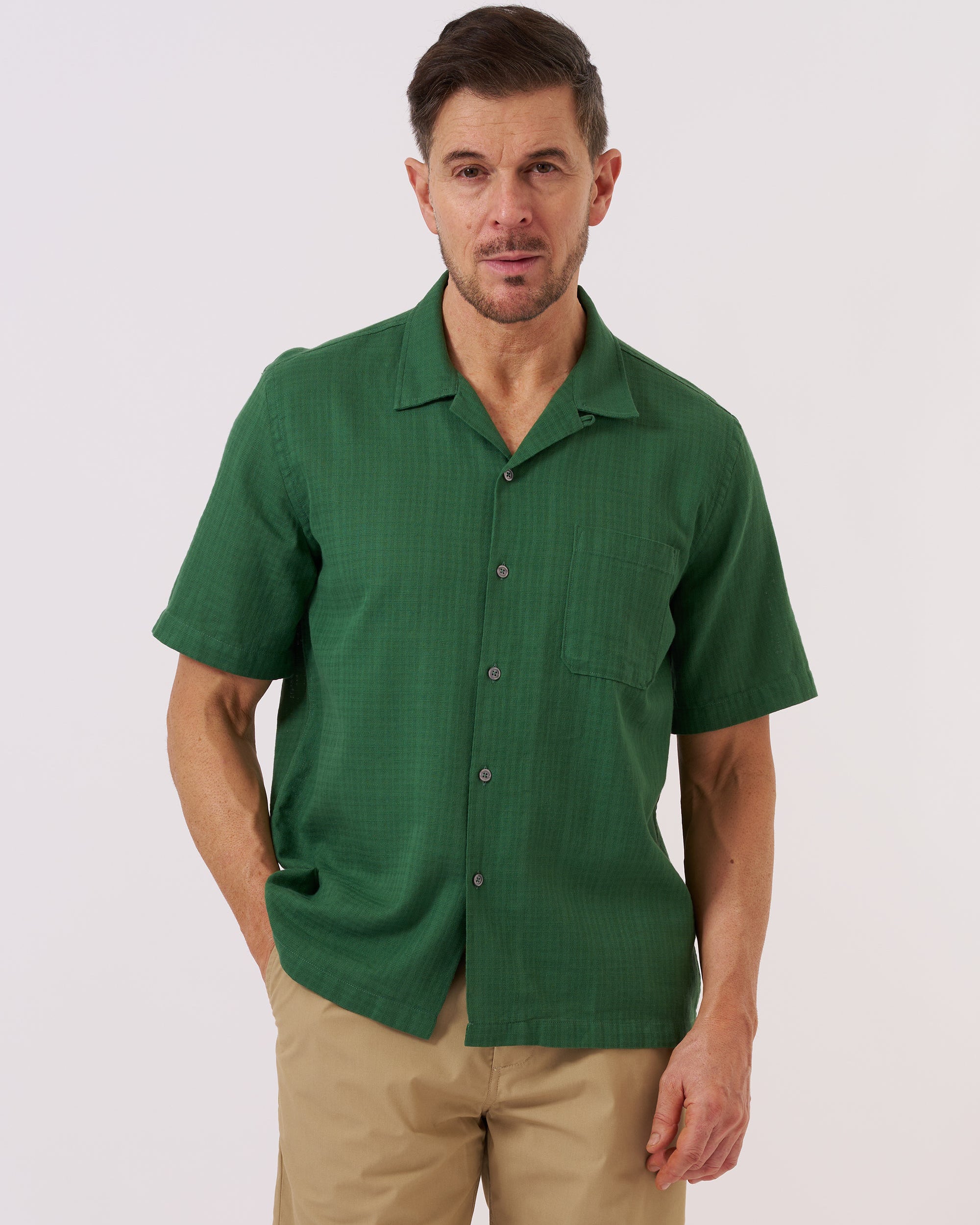Road Trip Shirt - Green Letts Cotton