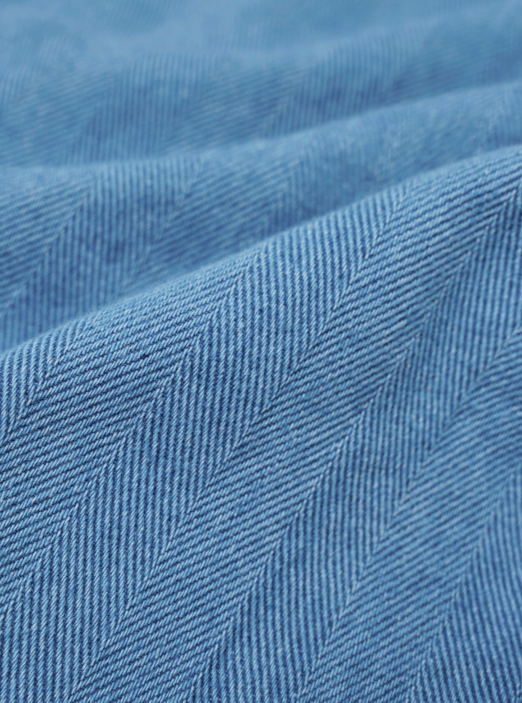 Pleated Track Short - Washed Indigo Recycled Herringbone