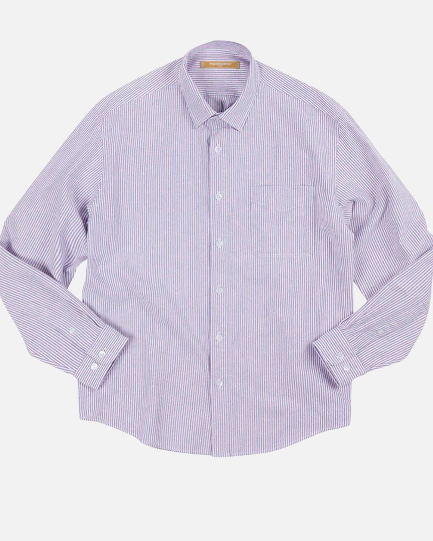 OG Striped Oxford Oversized Shirt - Purple