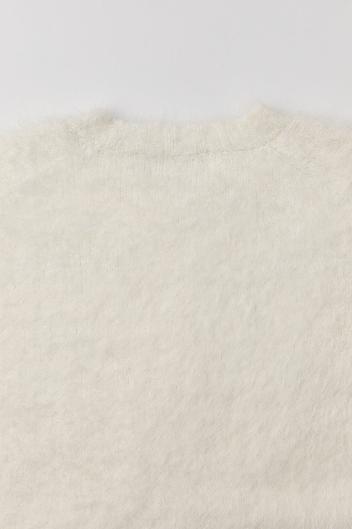 Maxi Alpaca Blend Hairy Sweater - Ivory