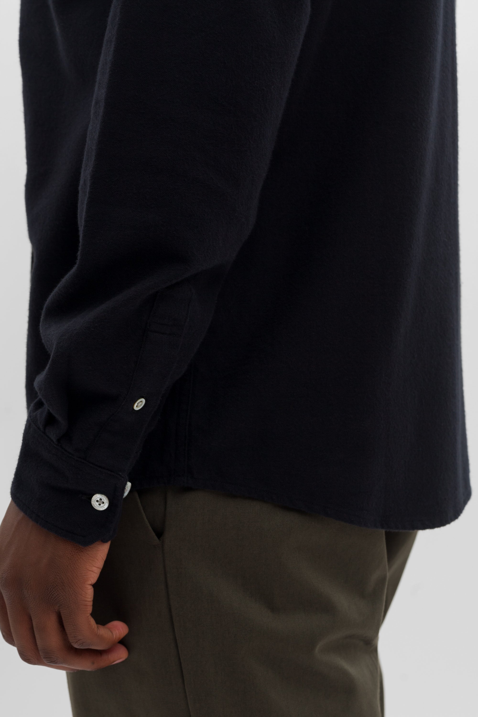 Anton Brushed Flannel - Black