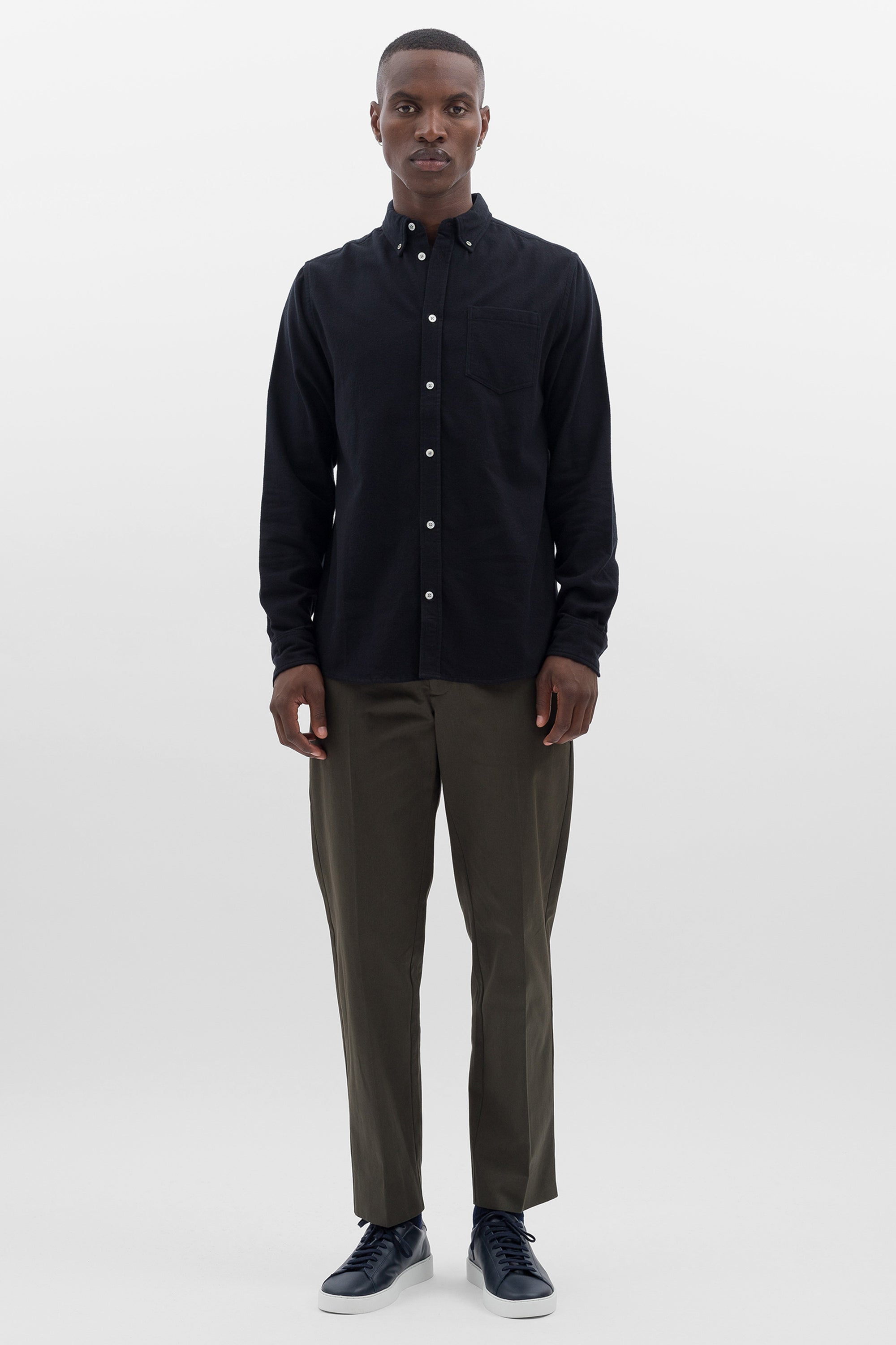 Anton Brushed Flannel - Black