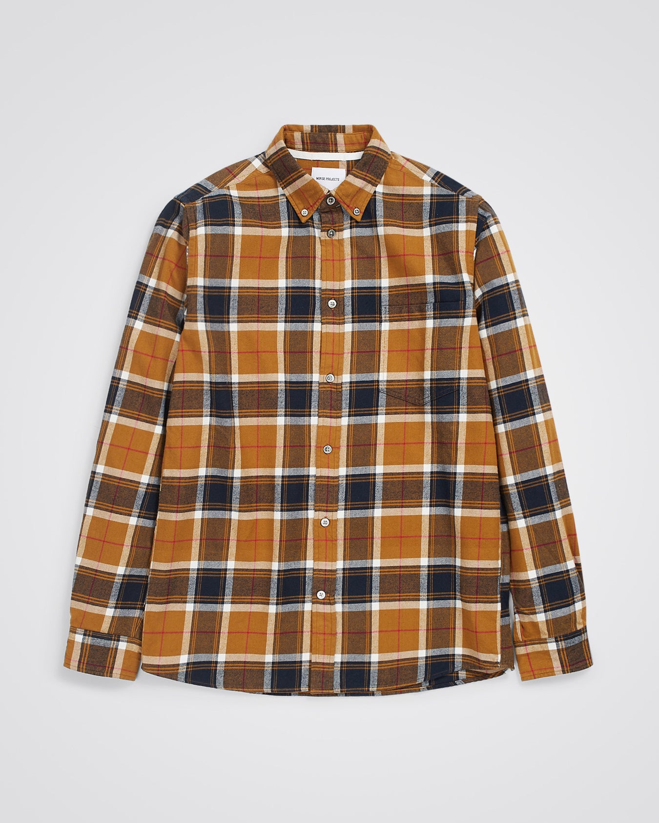 Anton Organic Flannel Check - Cumin Yellow