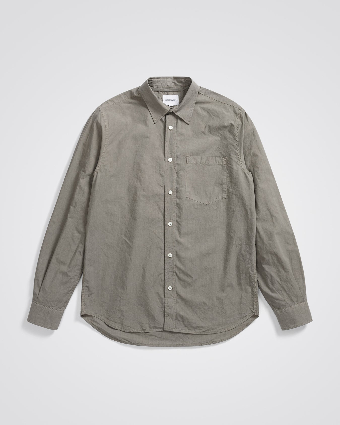 Osvald Cotton Tencel Shirt - Mid Khaki