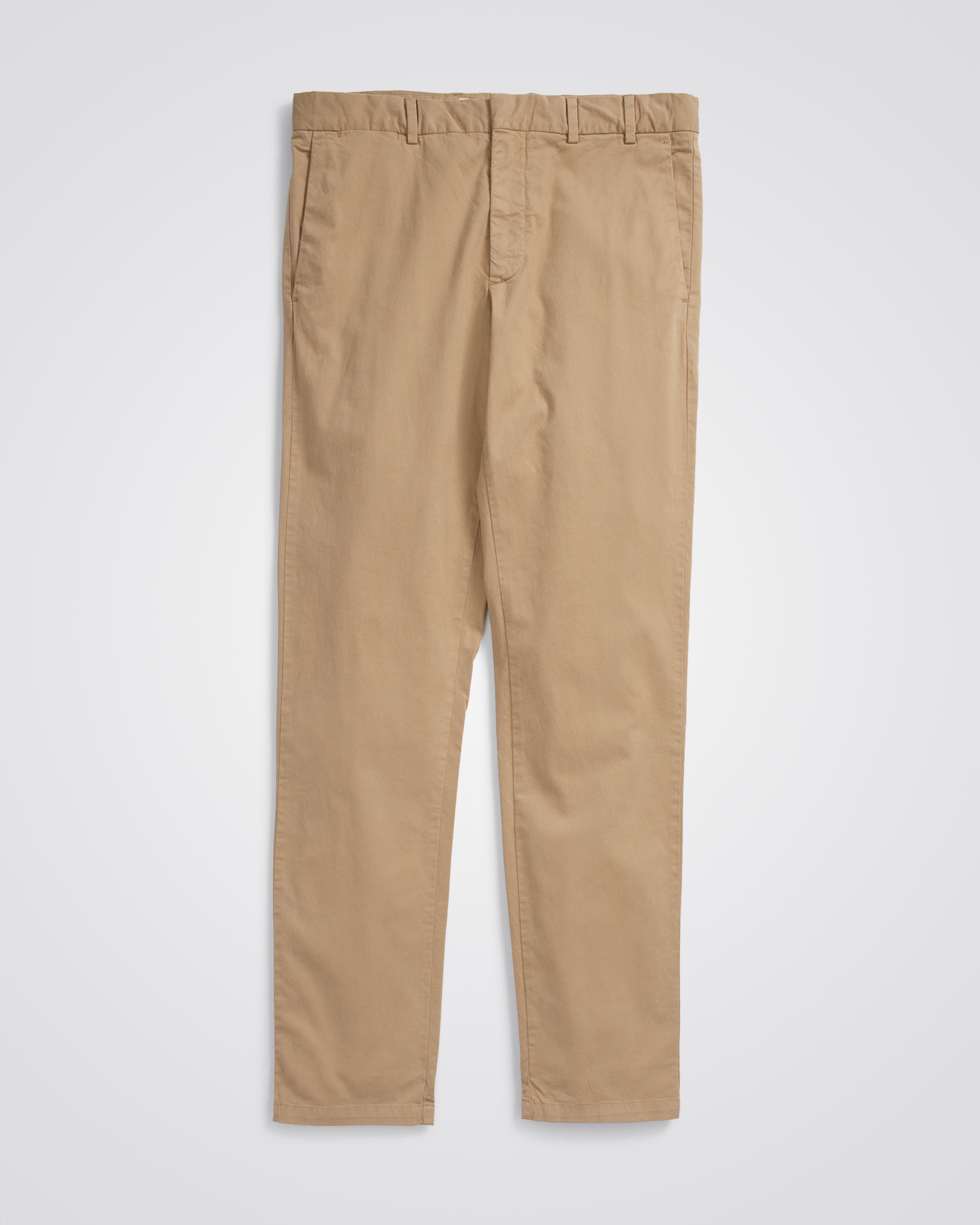 Aros Slim Italian Brushed Twill - Utility Khaki