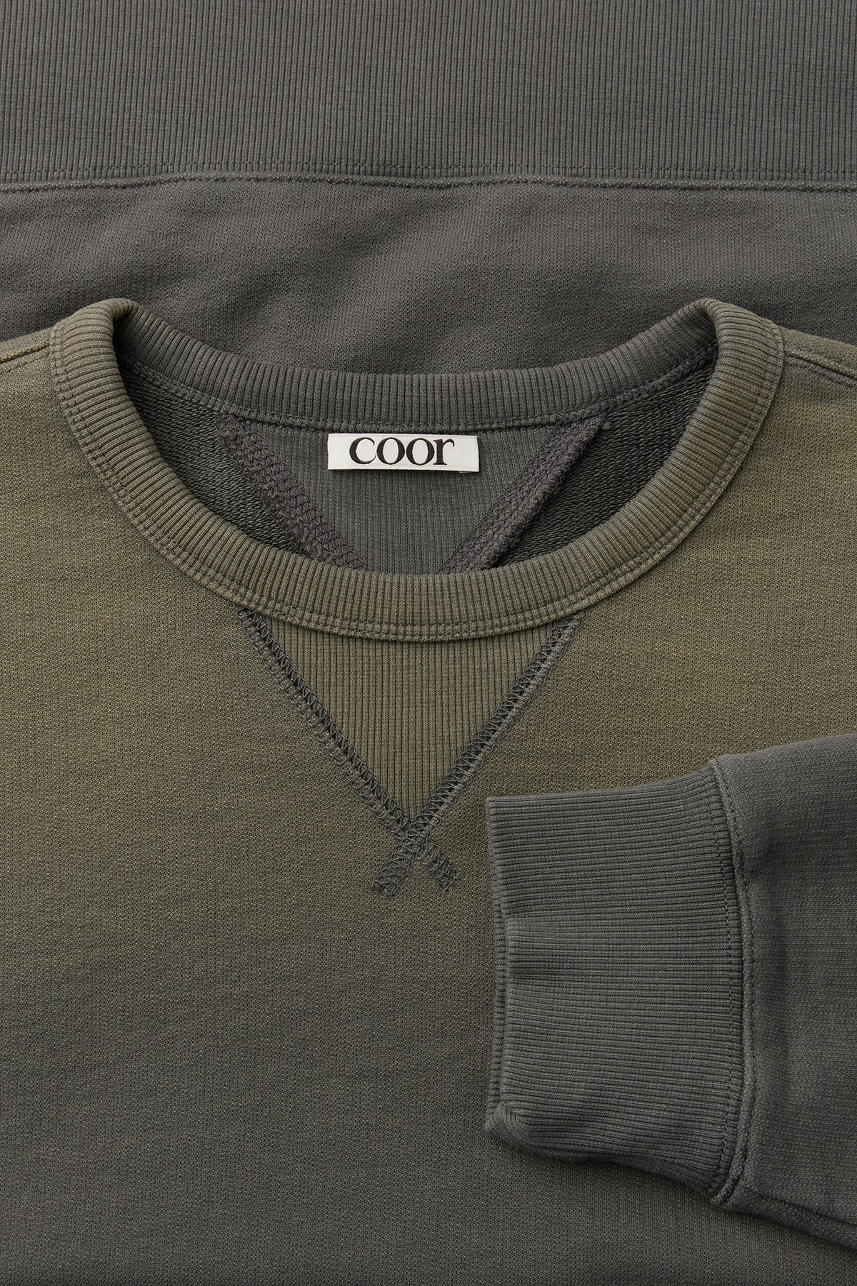 Panelled Crewneck Sweatshirt - Vintage Blue
