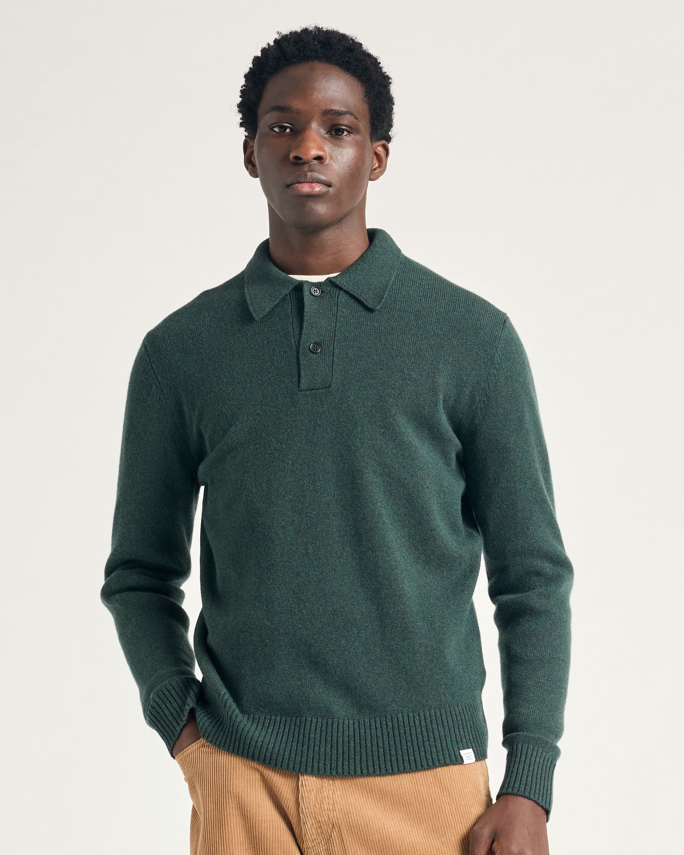 Norse Standard Merino Lambswool Polo - Forrest