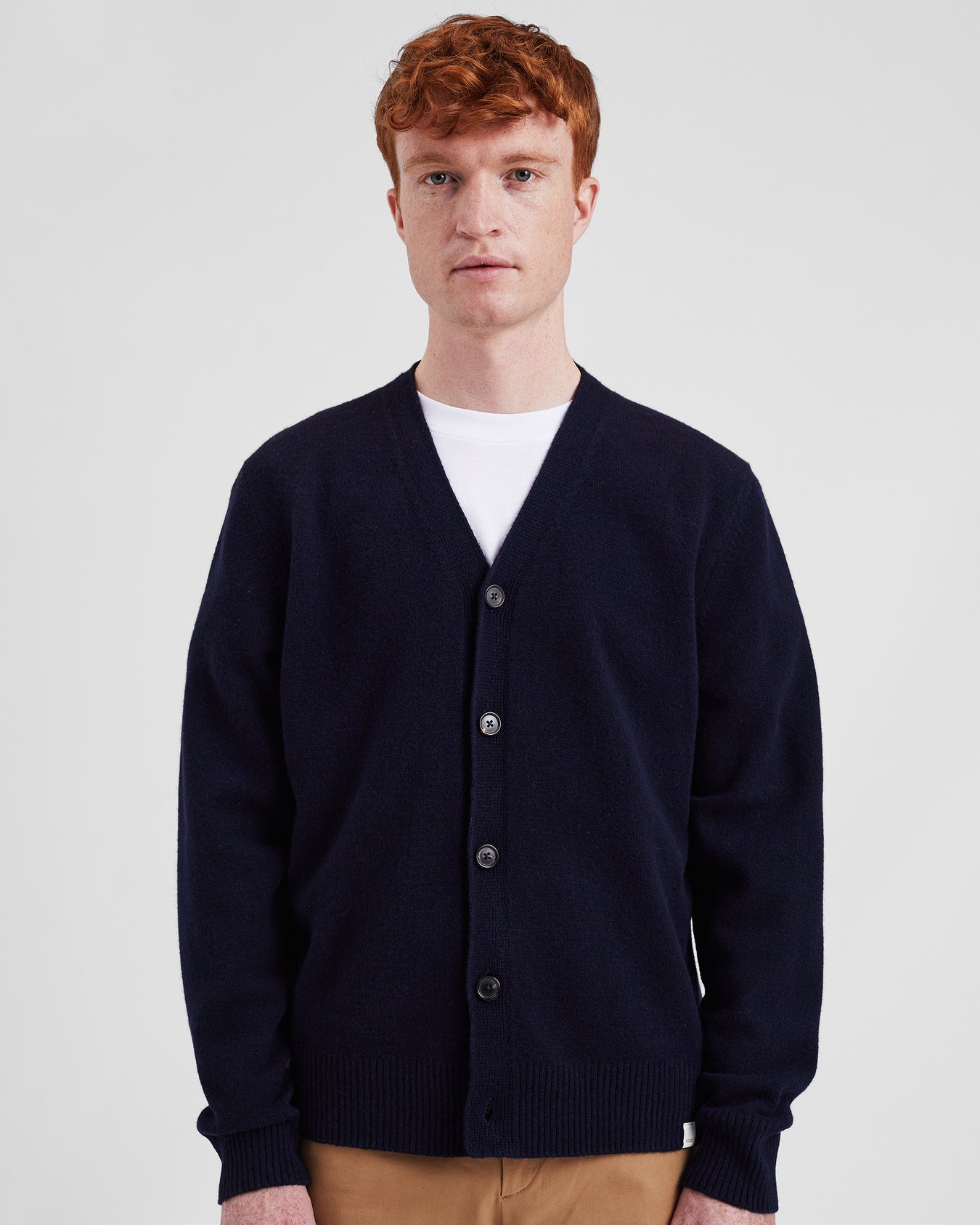 Norse Standard Merino Lambswool Cardigan - Dark Navy