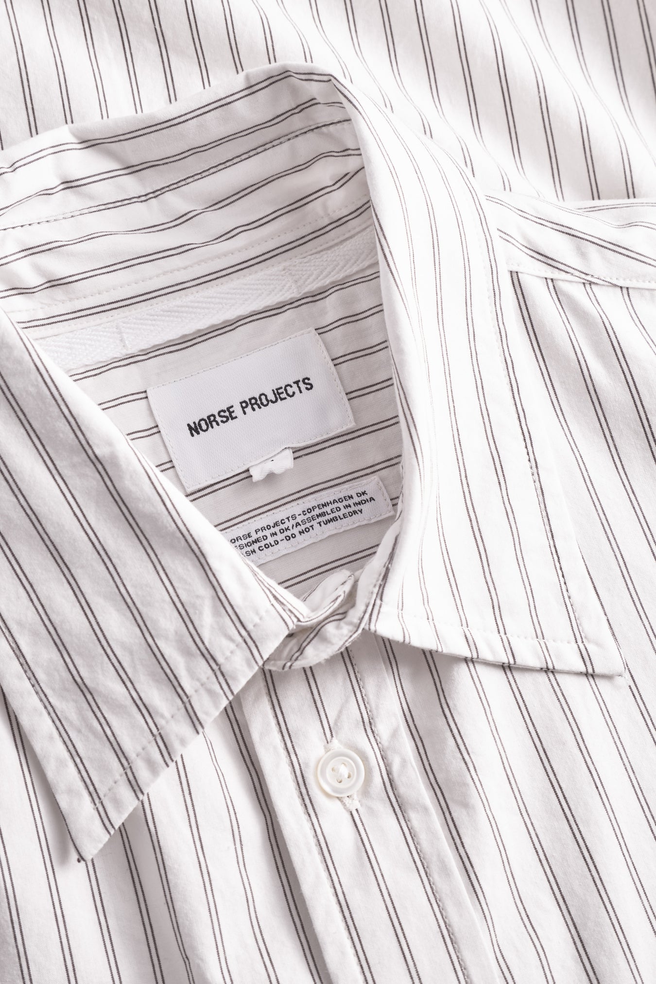 Algot Poplin Stripe Shirt - Ecru Stripe