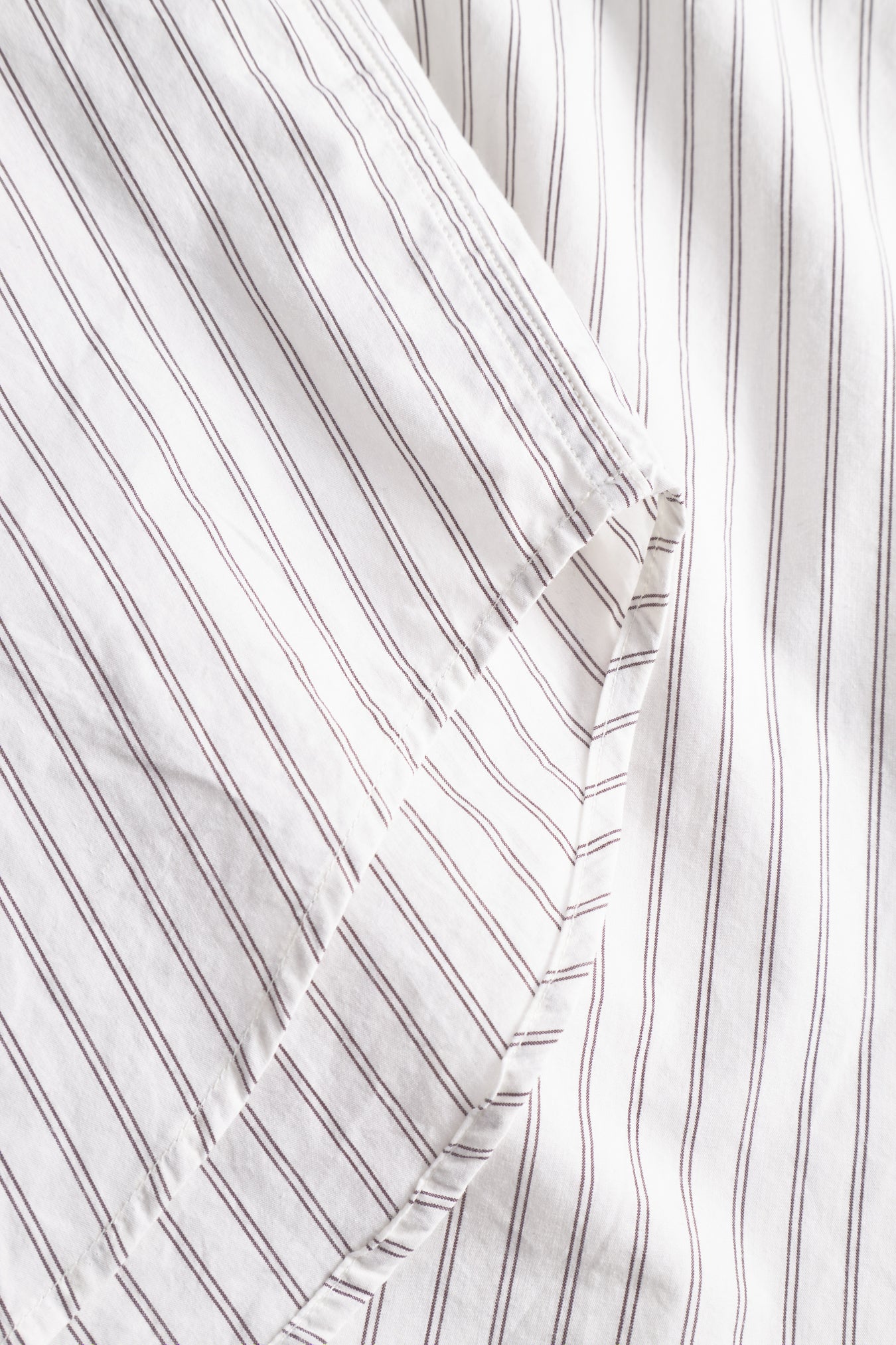 Algot Poplin Stripe Shirt - Ecru Stripe