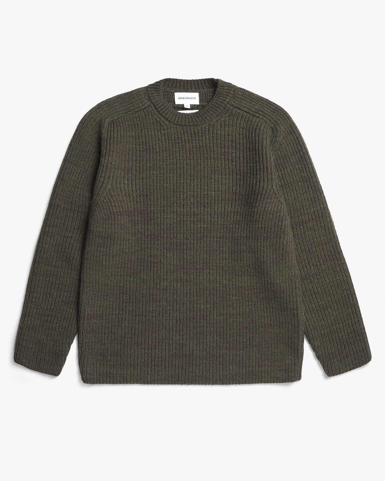 Sigurd Military Rib Crew Neck - Olive Night