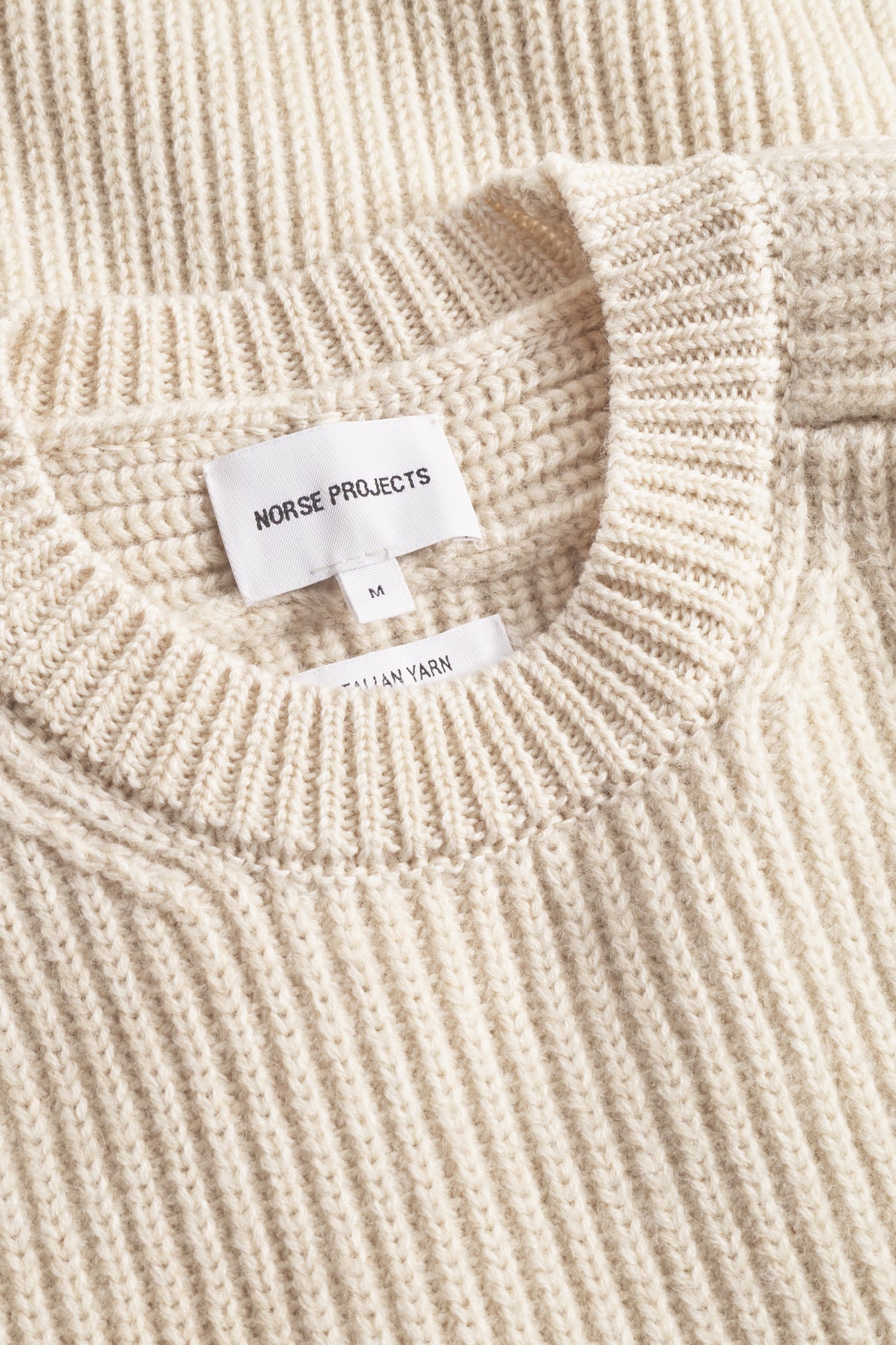 Sigurd Military Rib Crew Neck - Ecru