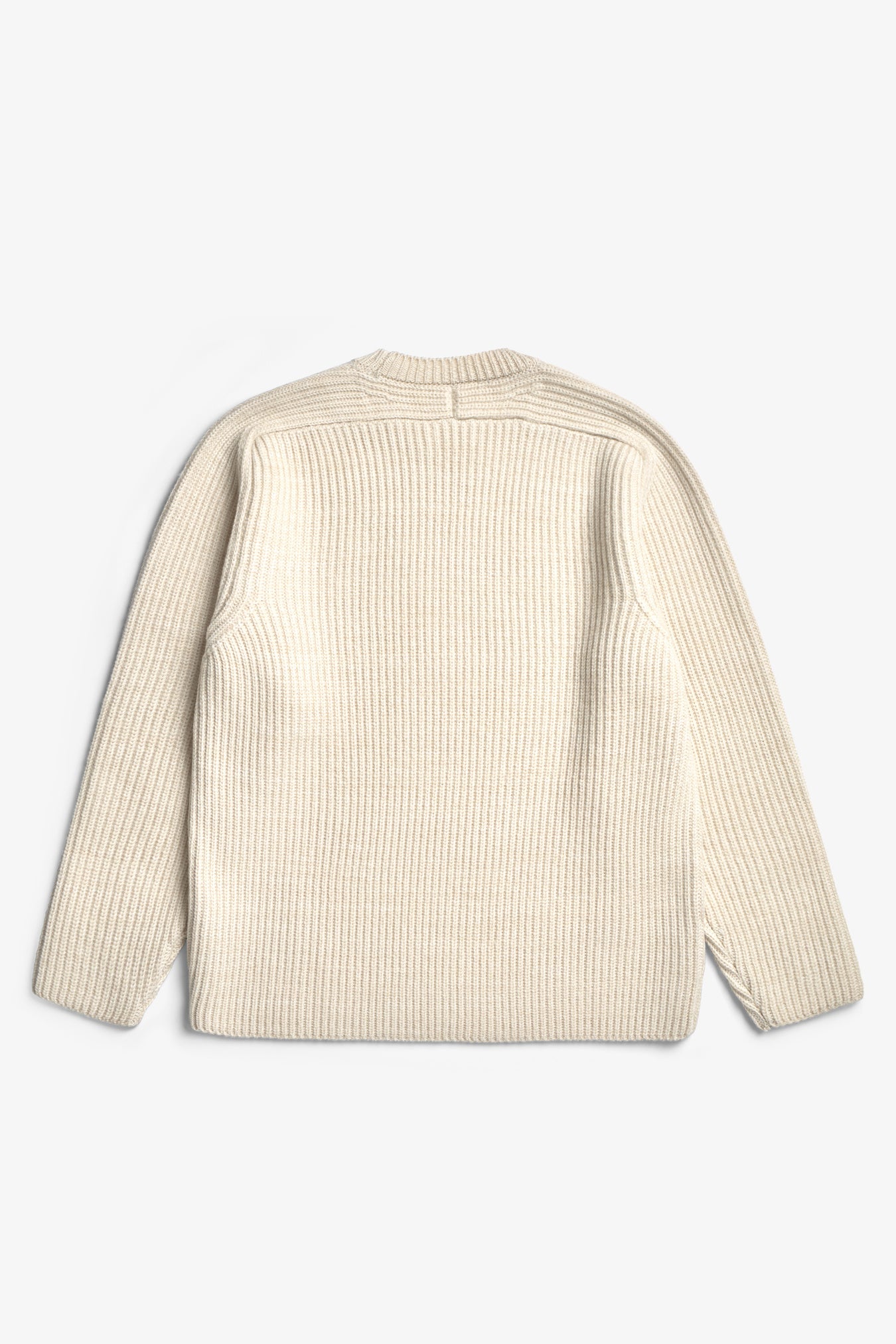 Sigurd Military Rib Crew Neck - Ecru