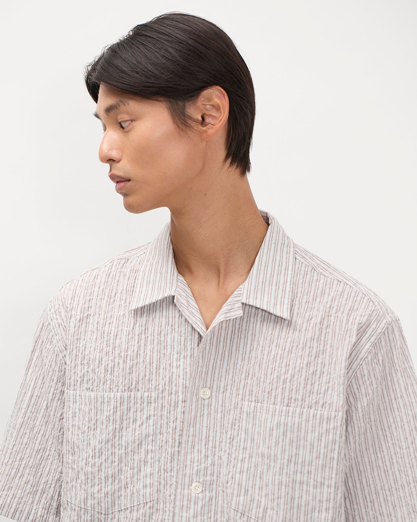 Mols Striped SS Camp Shirt - Multi Color Stripe