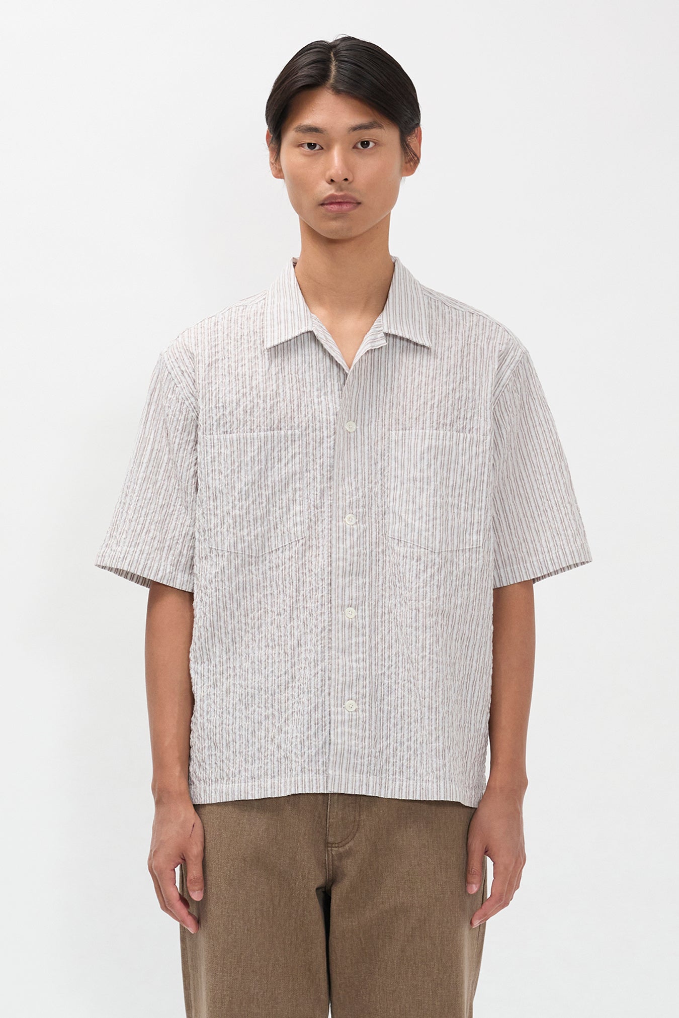 Mols Striped SS Camp Shirt - Multi Color Stripe