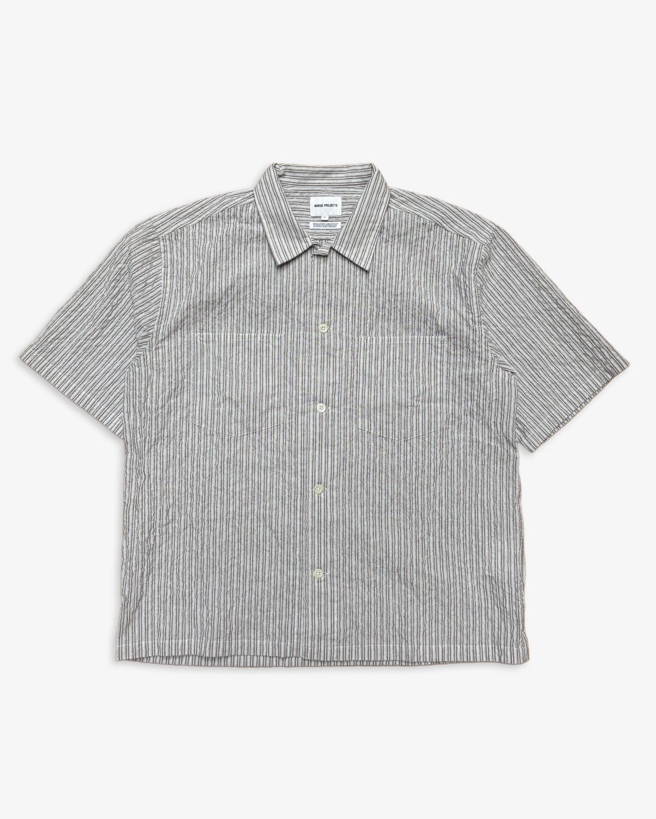 Mols Striped SS Camp Shirt - Multi Color Stripe