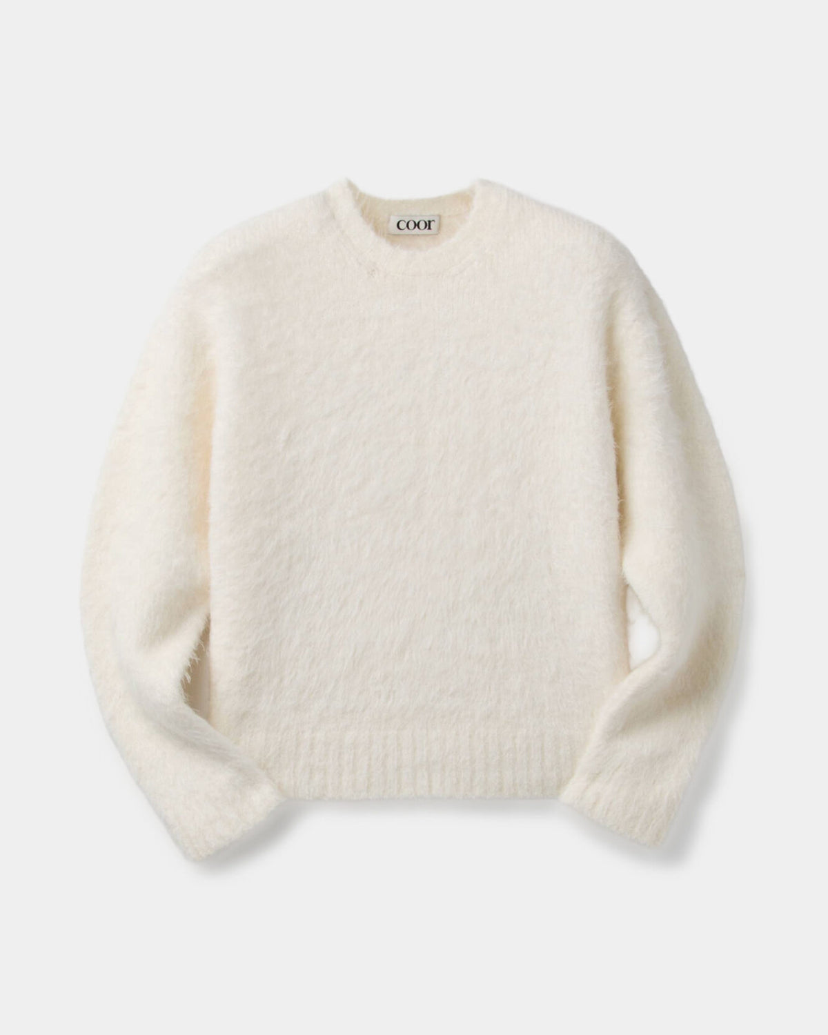 Maxi Alpaca Blend Hairy Sweater - Ivory