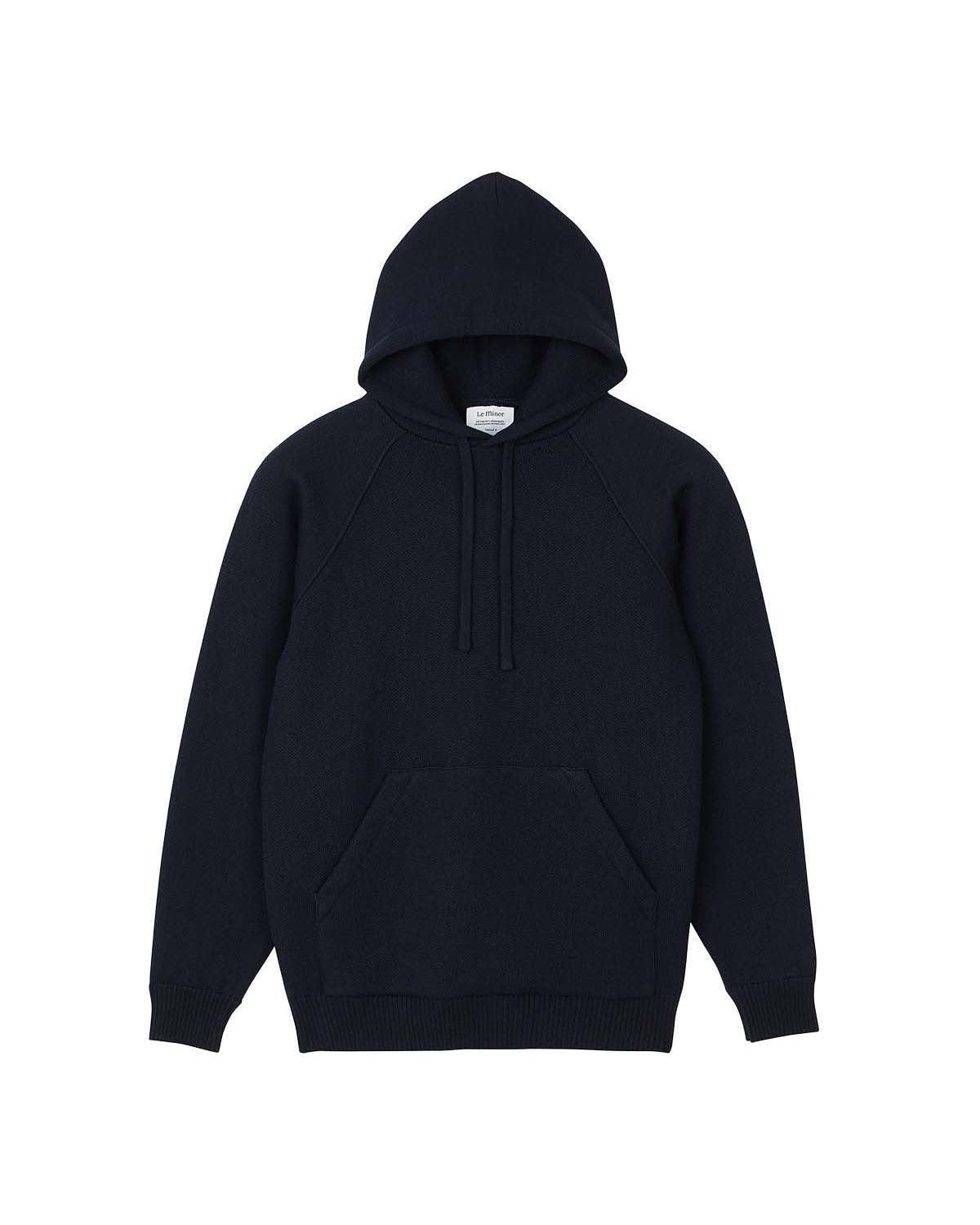 Hoodie Marine en Laine Mérinos