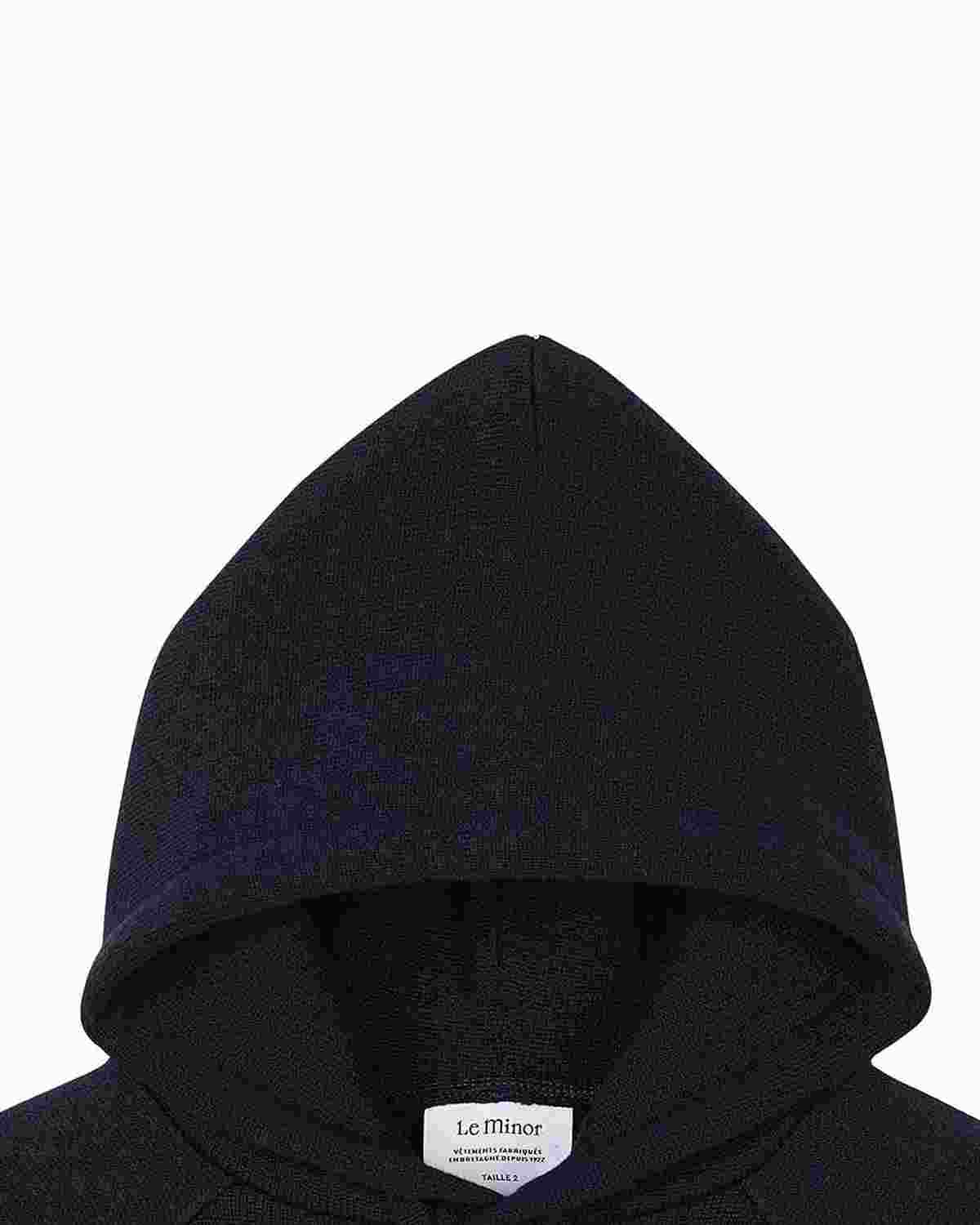 Hoodie Marine en Laine Mérinos