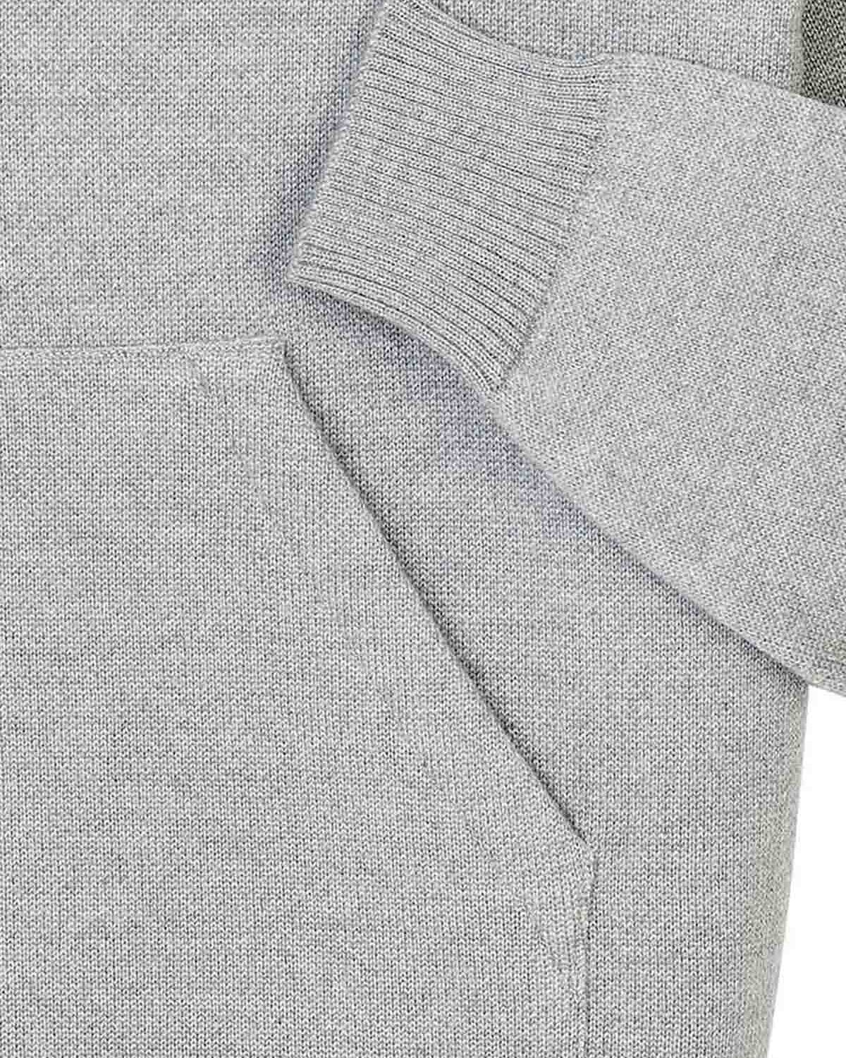 Hoodie Gris Chiné en Laine Mérinos