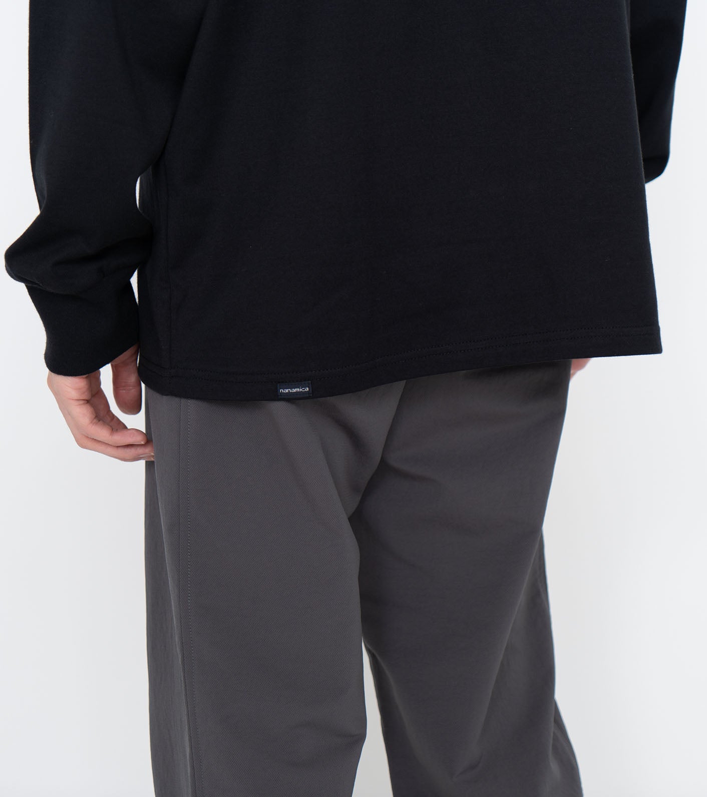 L/S Mock Neck Tee - Black