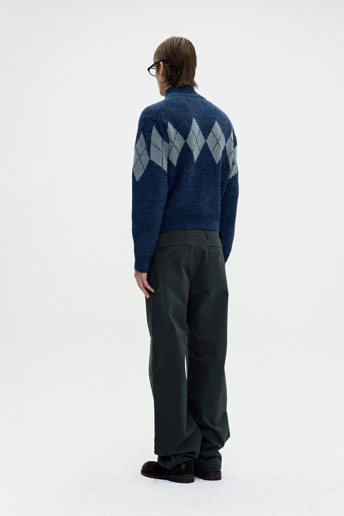 Relaxed Cotton Washed Chino Pants - Dark Navy