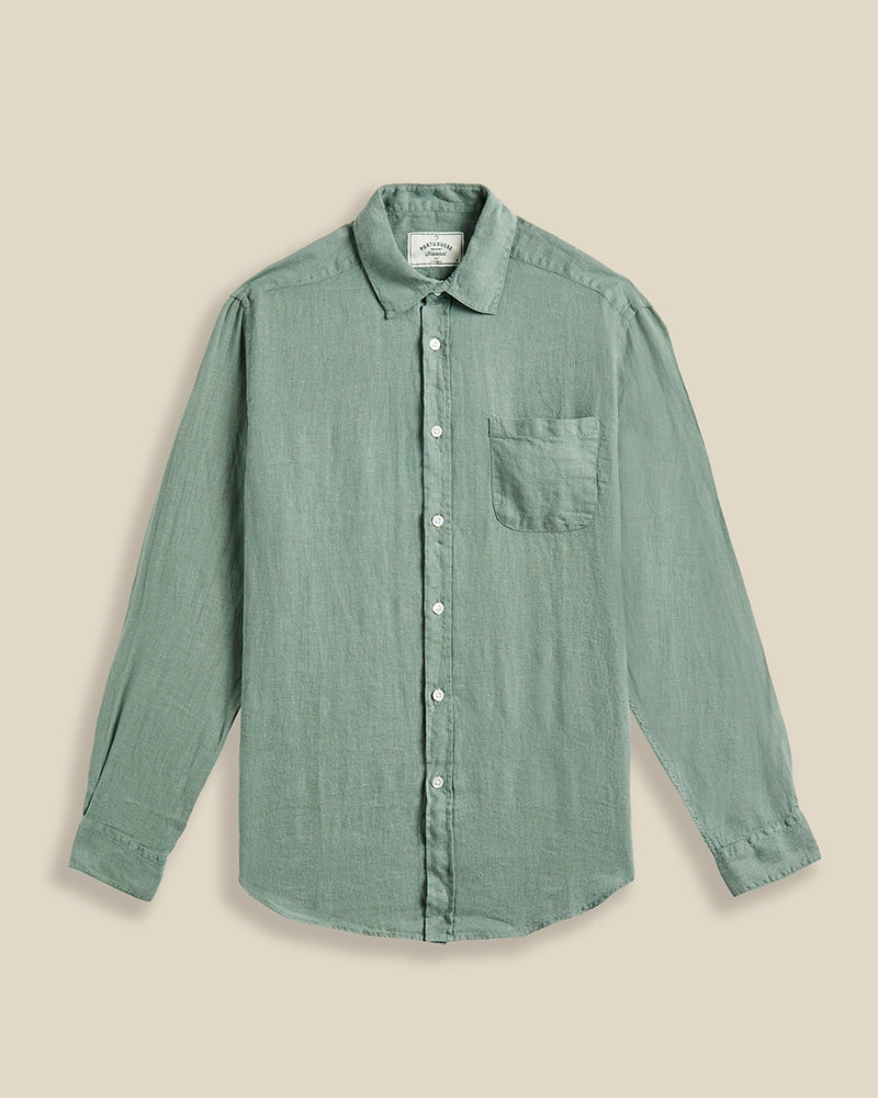 Linen Shirt - Dry Green