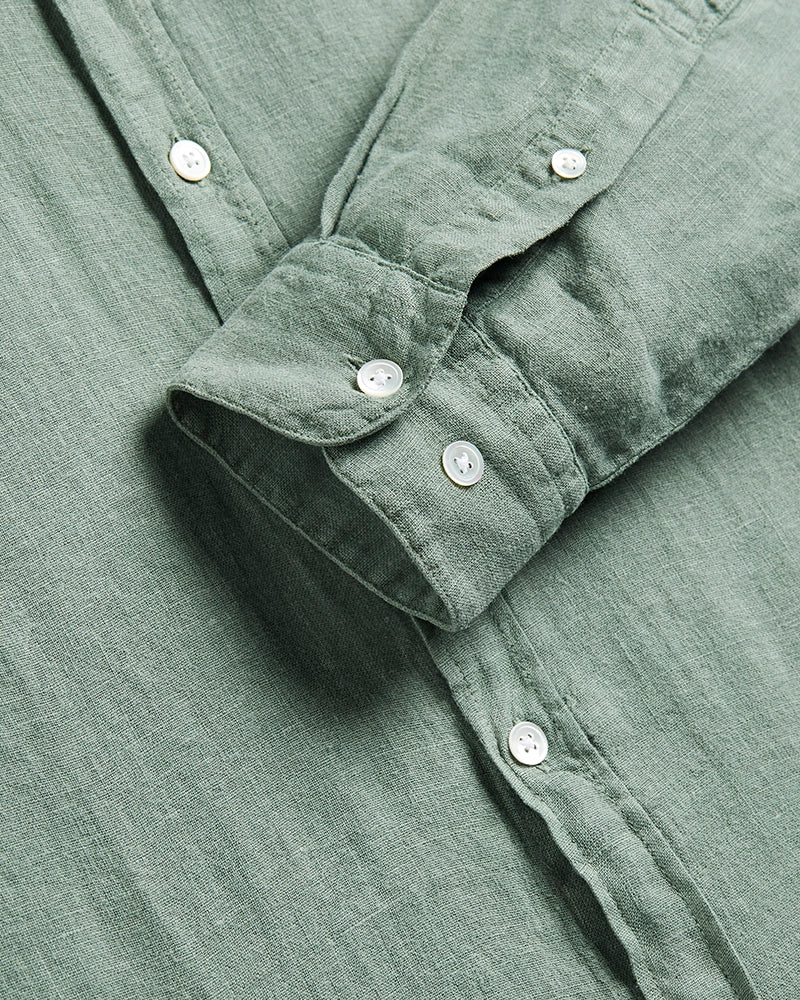 Linen Shirt - Dry Green