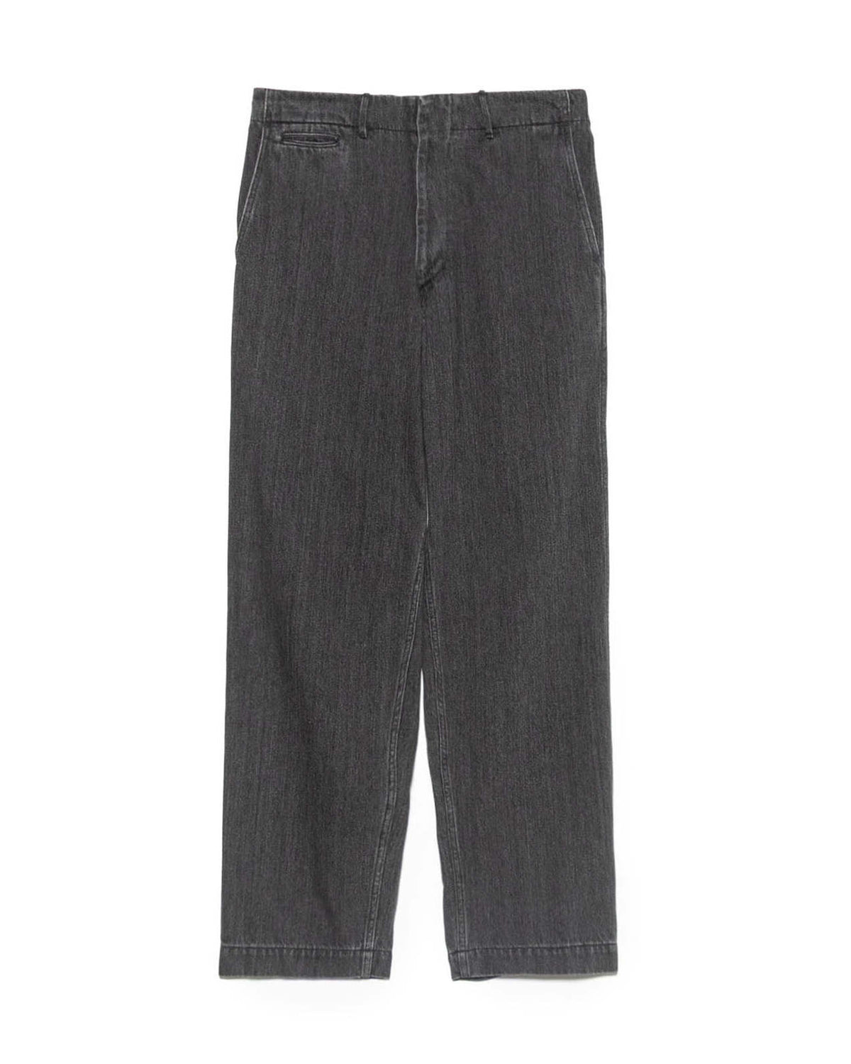 Wide Denim Pants - Gray
