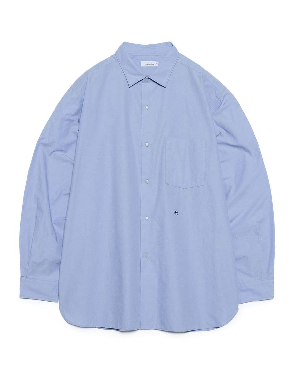 Regular Collar Wind Shirt - Sax