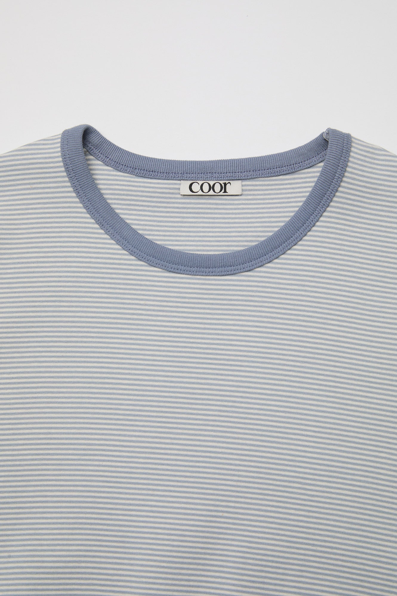 Stripe Ringer T-shirt - Light Blue