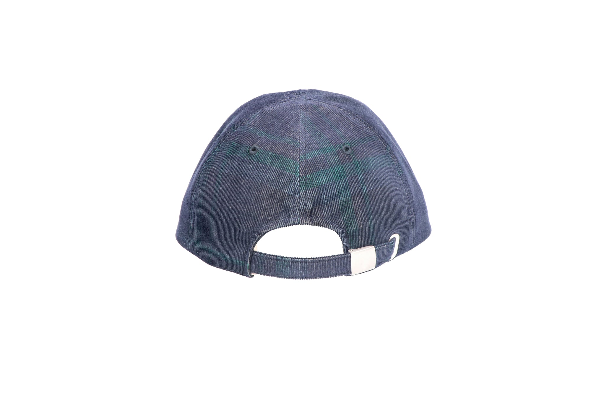 Plaid Corduroy Cap - Navy
