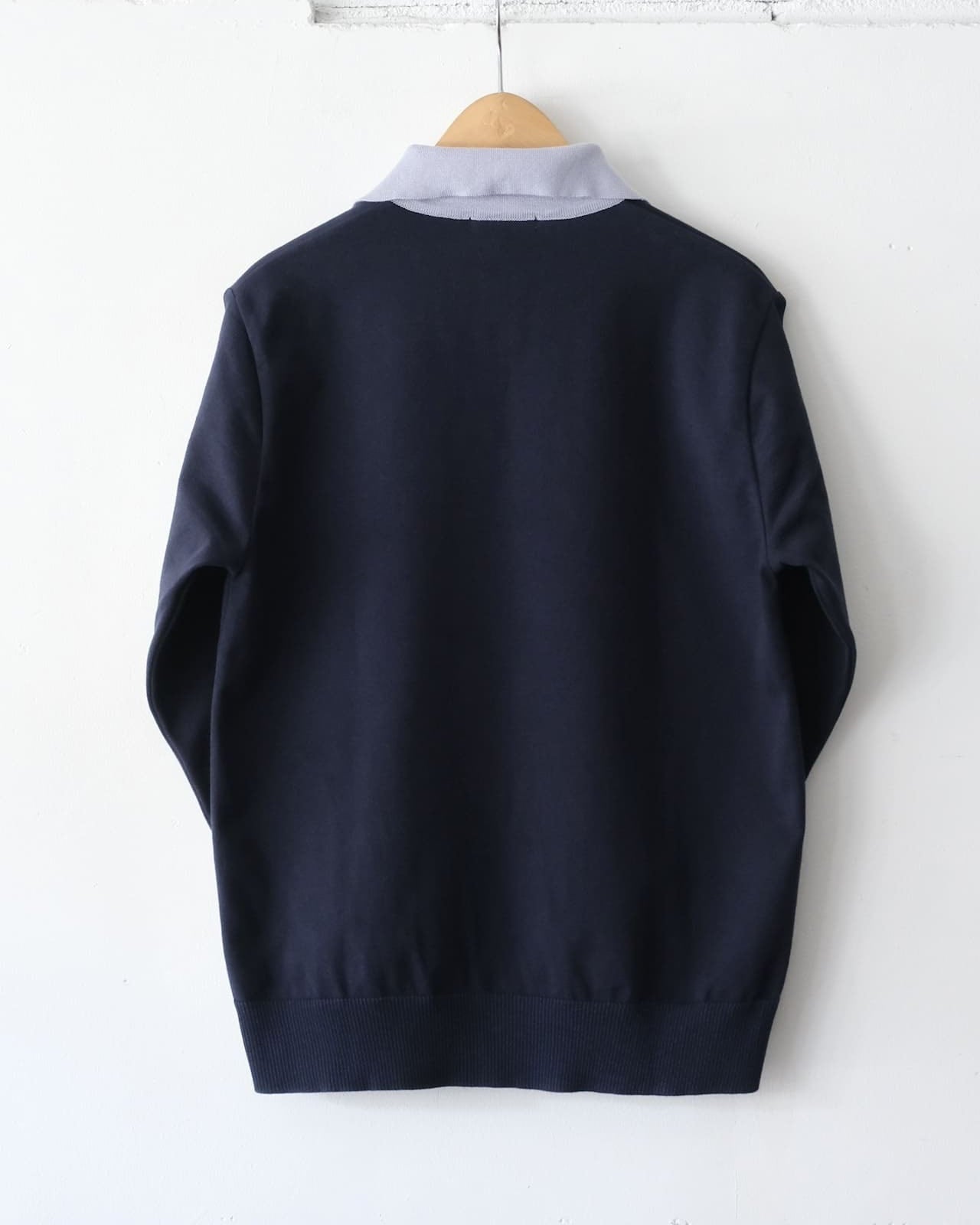 Rugger Sweater 'David' - Navy/Lavender
