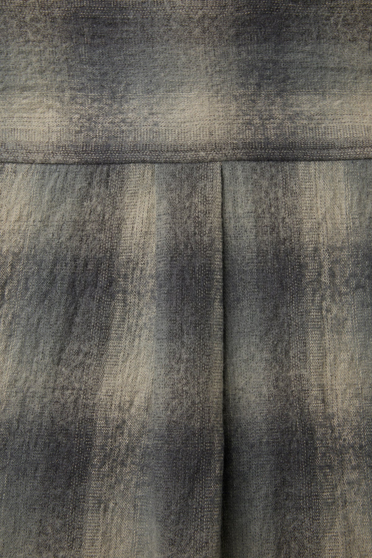 Ombre Flannel One Pocket Checkered Shirt - Blue Grey