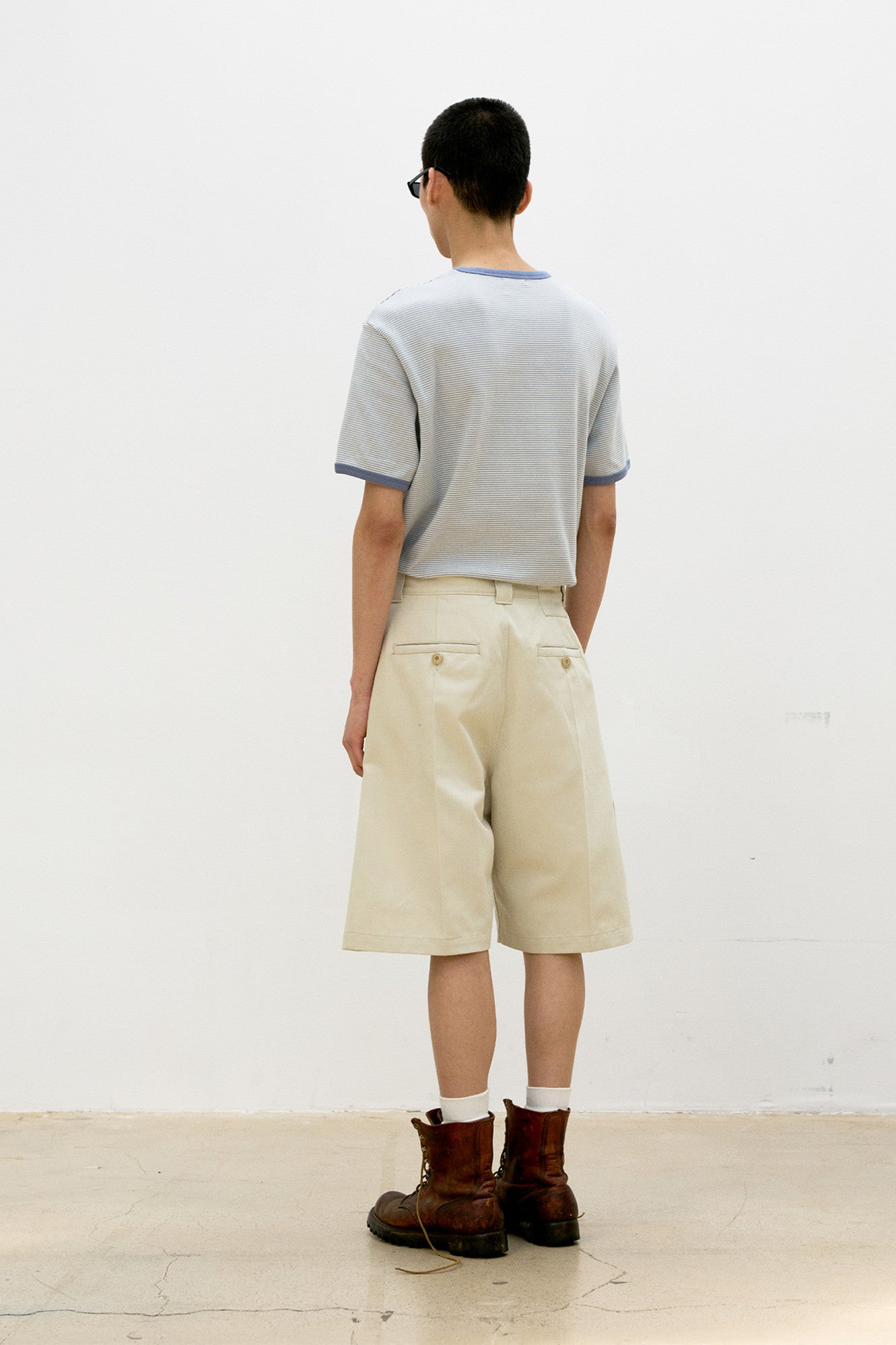 Stripe Ringer T-shirt - Light Blue