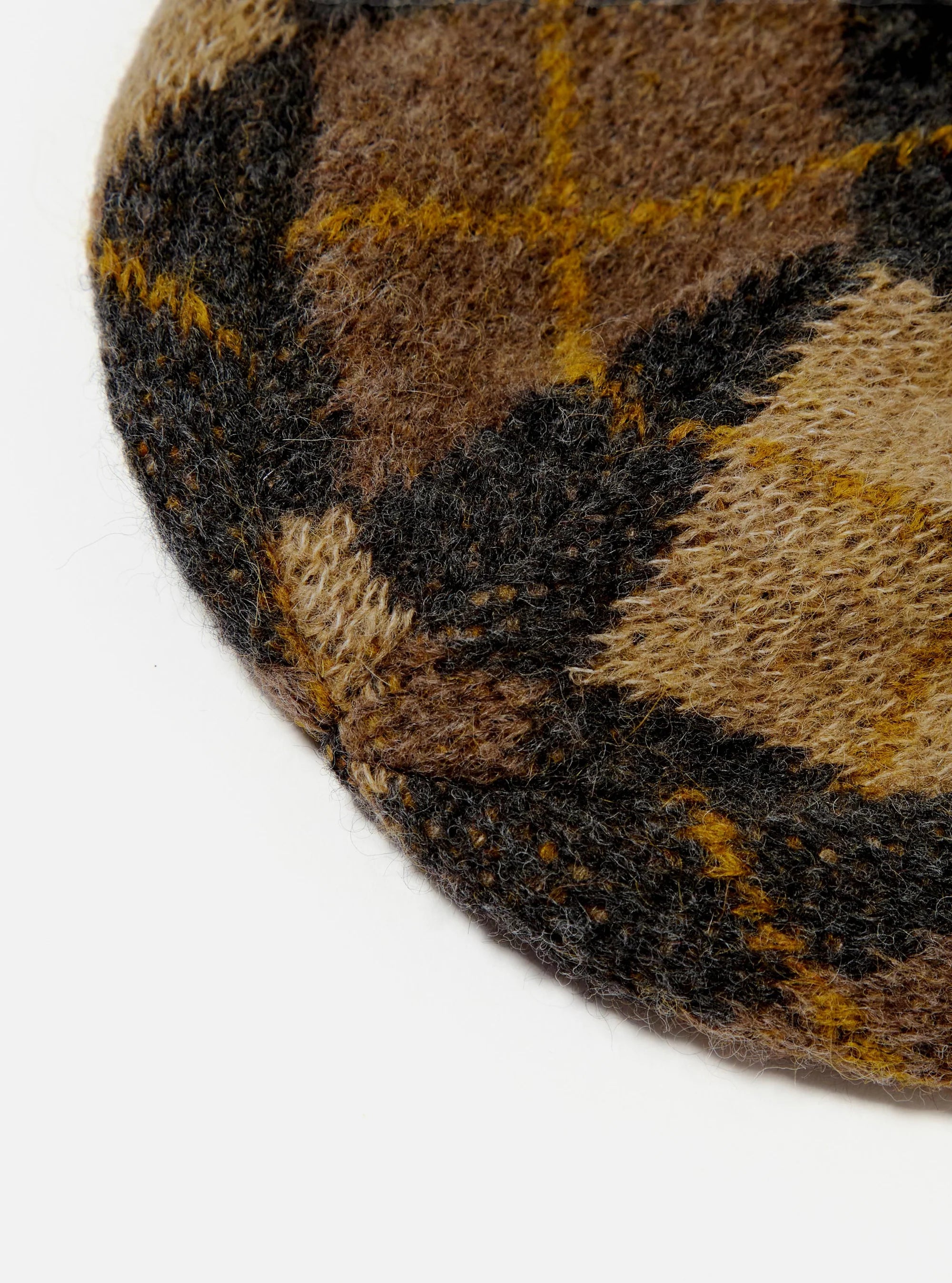 Alpaca Knit Argyll Hat- Brown