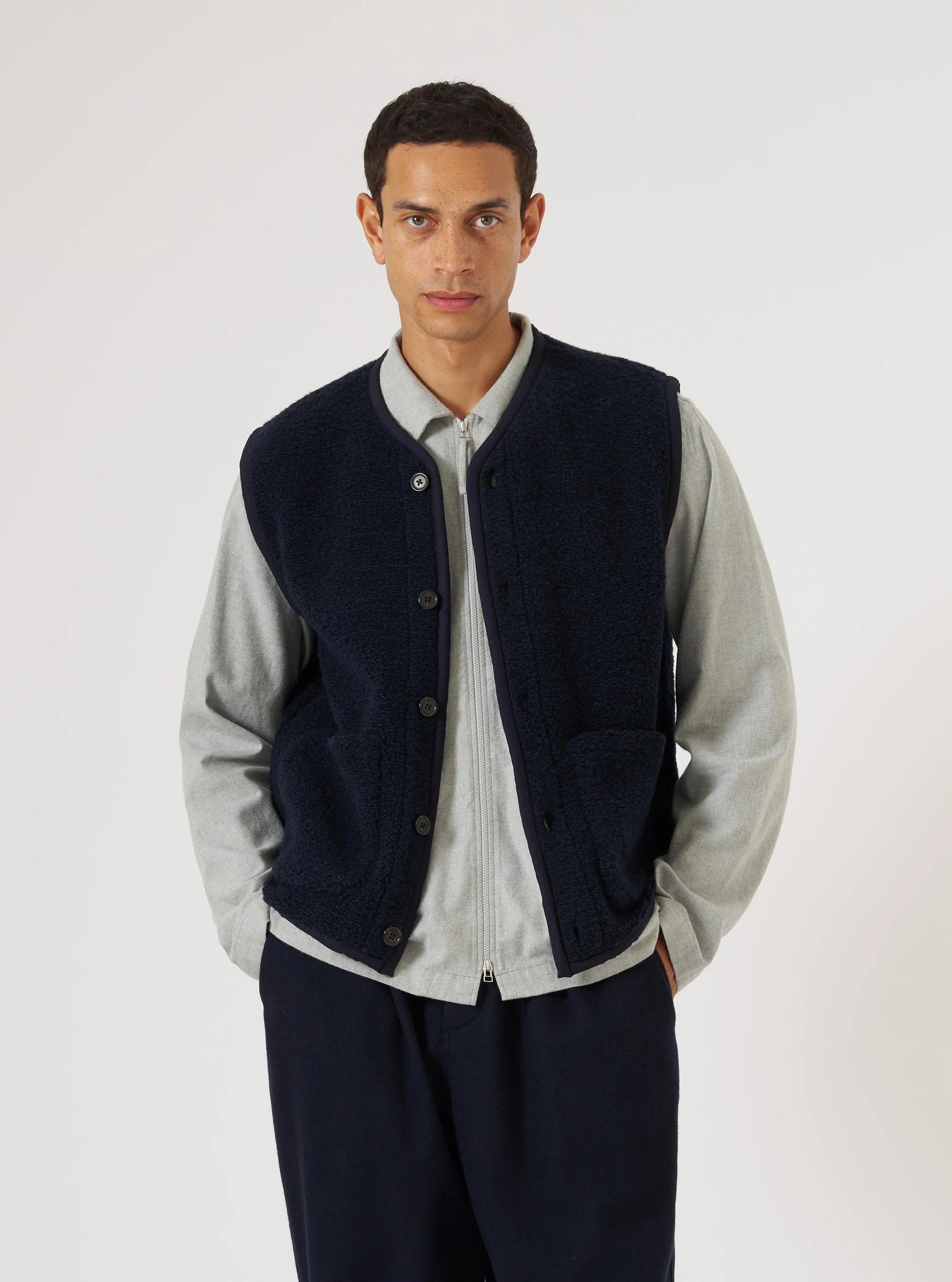 Alvar Fleece Lancaster Gilet - Navy