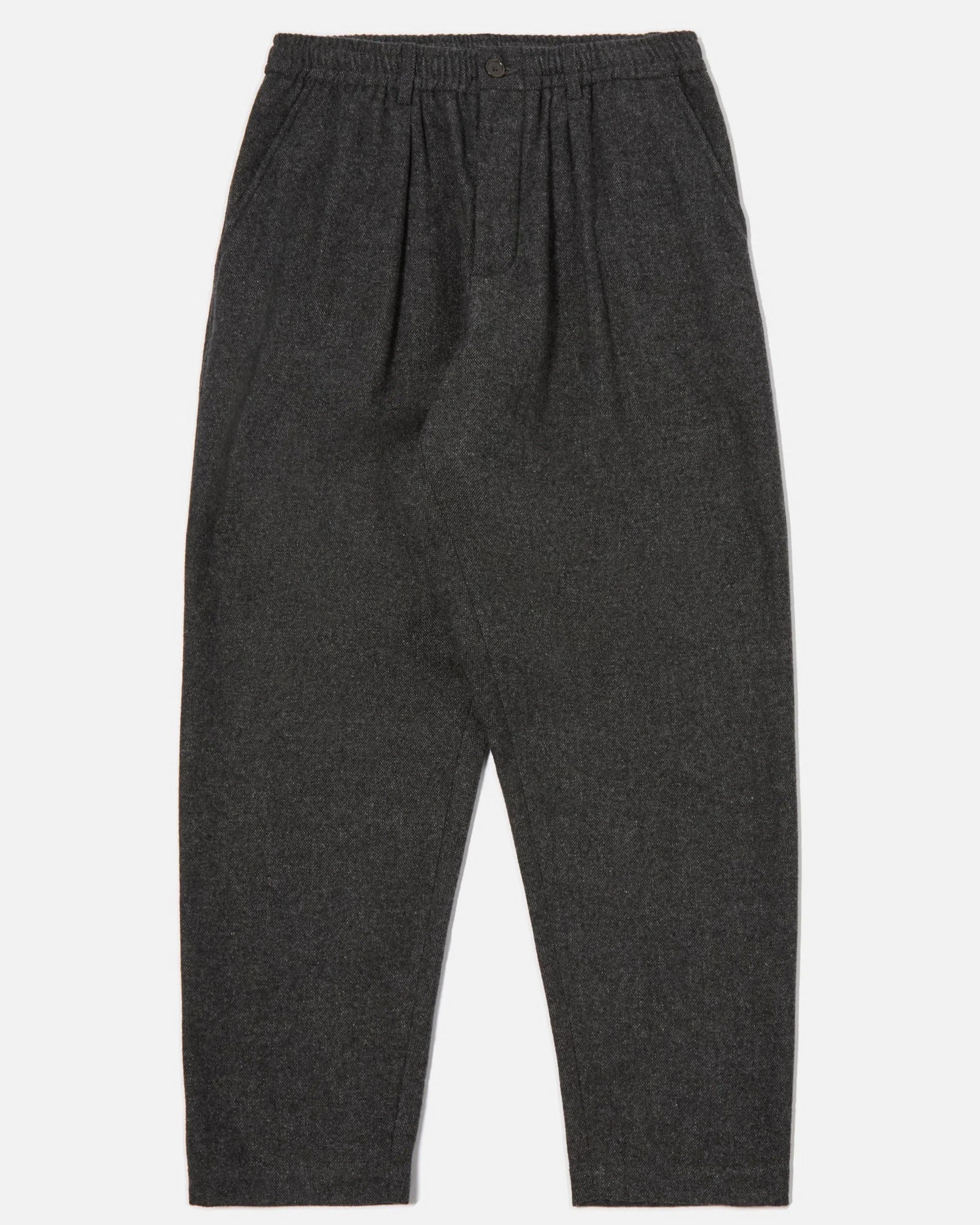 Anders Wool Upcycled Pleated Track Pant -  Grey