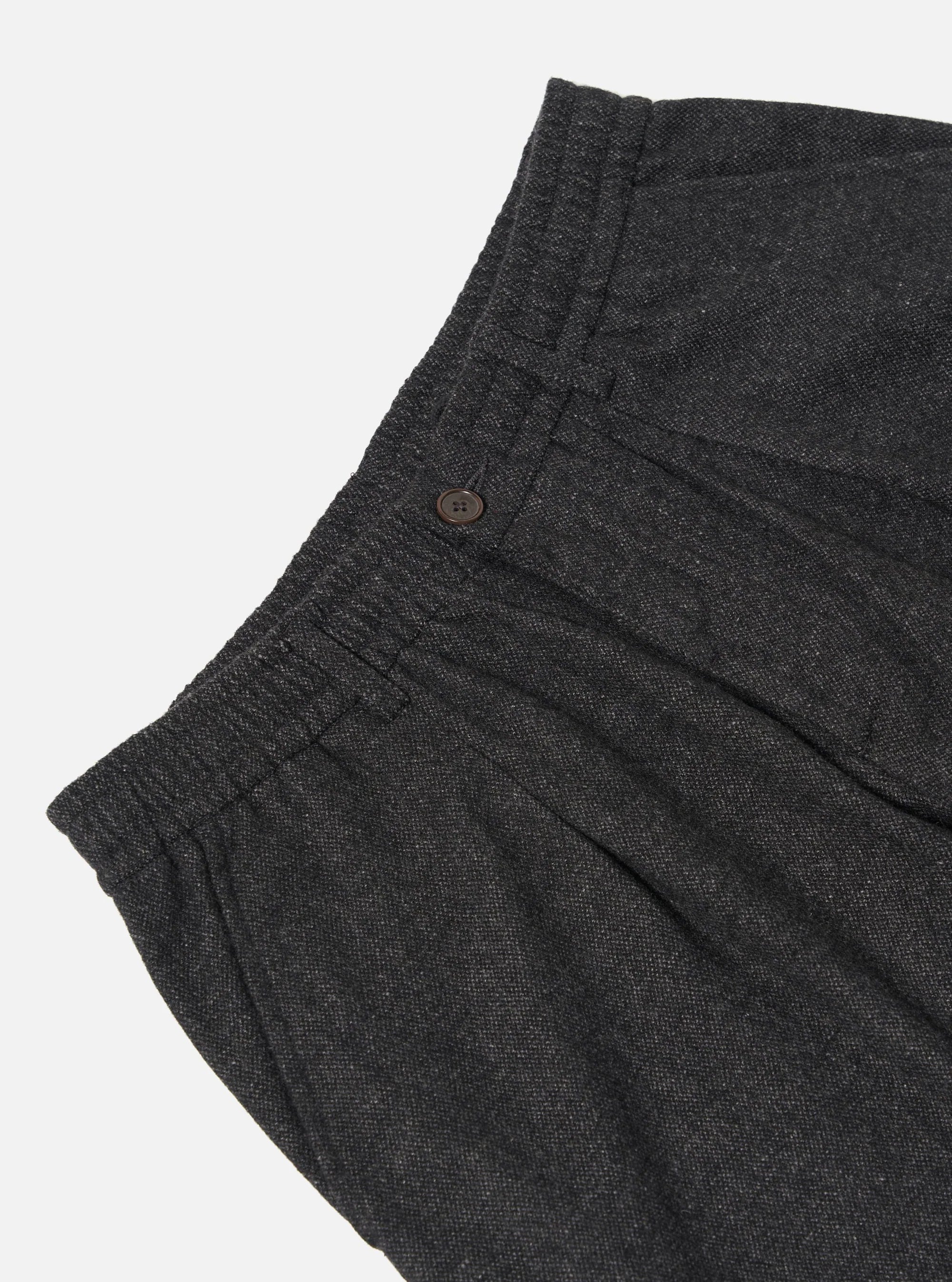 Anders Wool Upcycled Pleated Track Pant -  Grey