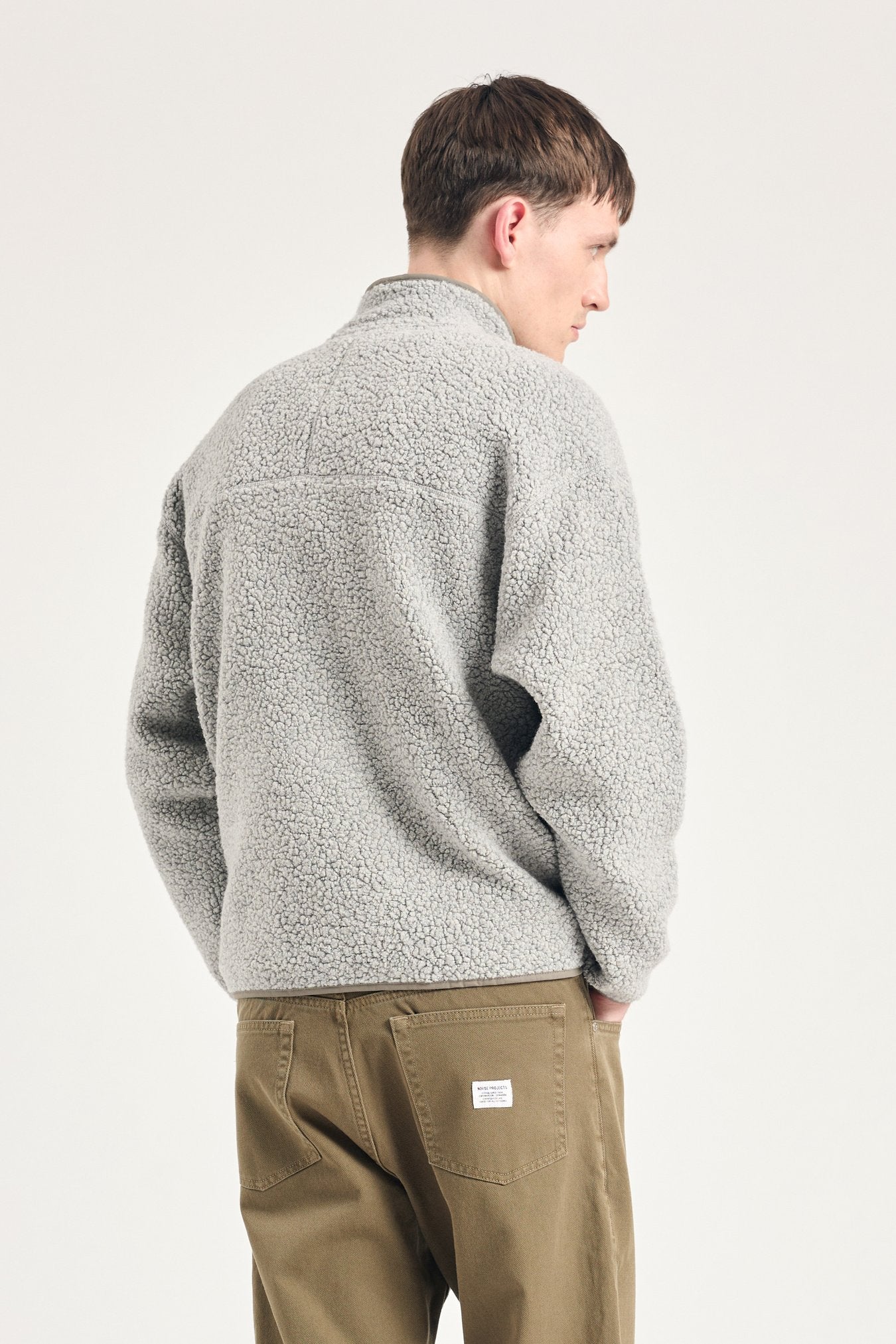 Bjorn Sherpa Wool Fleece Jacket - Grey Melange