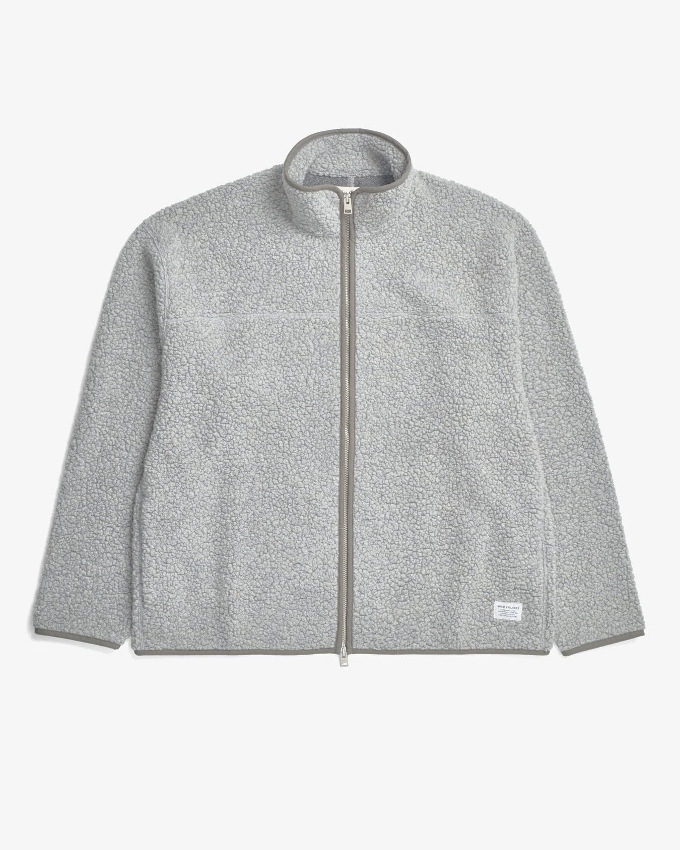 Bjorn Sherpa Wool Fleece Jacket - Grey Melange