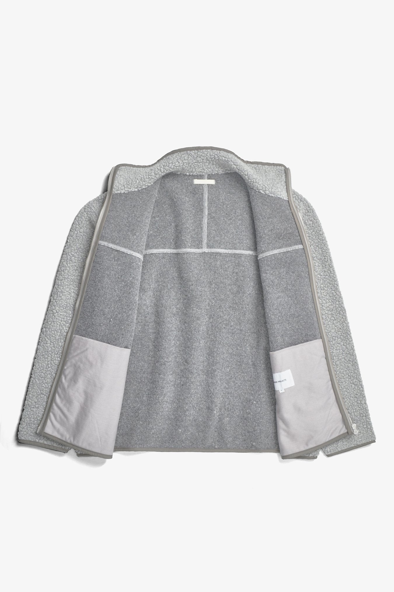Bjorn Sherpa Wool Fleece Jacket - Grey Melange