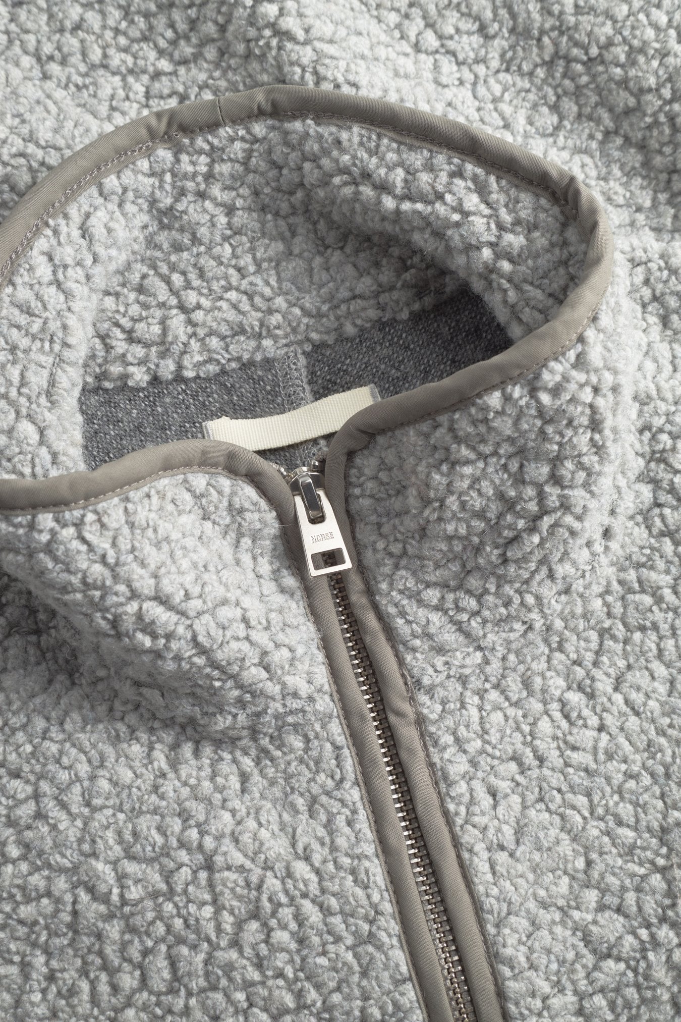 Bjorn Sherpa Wool Fleece Jacket - Grey Melange