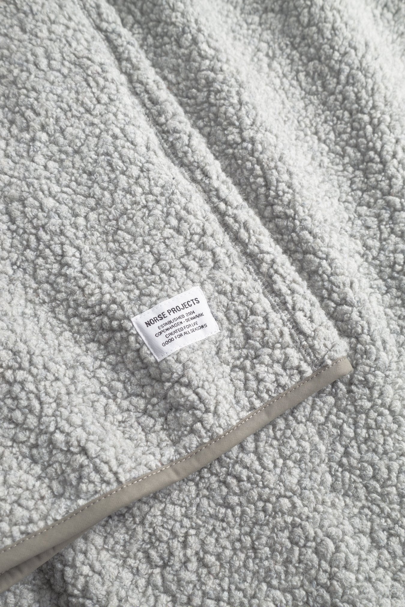 Bjorn Sherpa Wool Fleece Jacket - Grey Melange