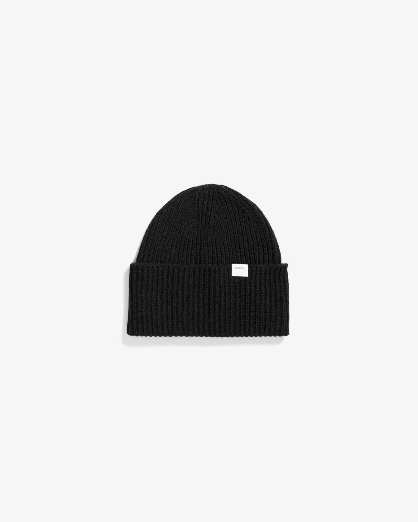 Norse Standard Merino Lambswool Beanie - Black