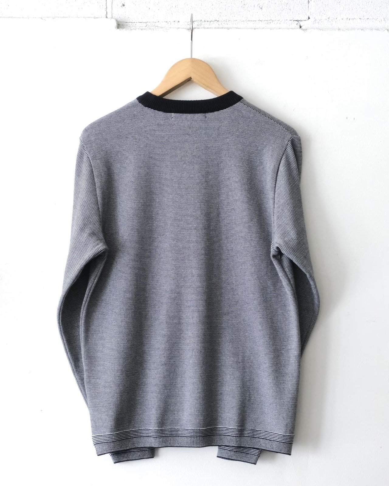 Border L/S Knit T-Shirt - Navy Border